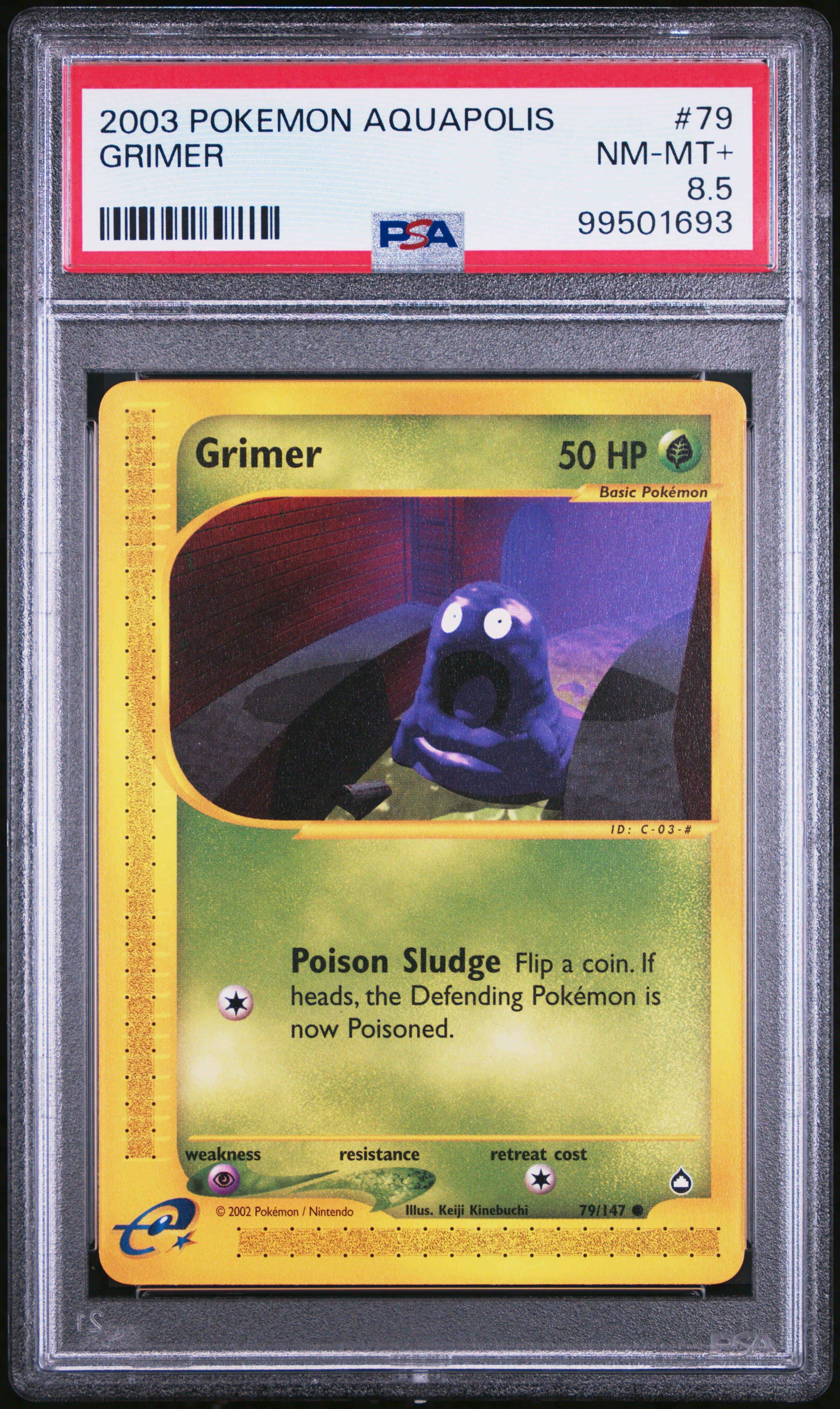 2003 Pokemon Aquapolis 79 Grimer PSA NM-MT+ 8.5