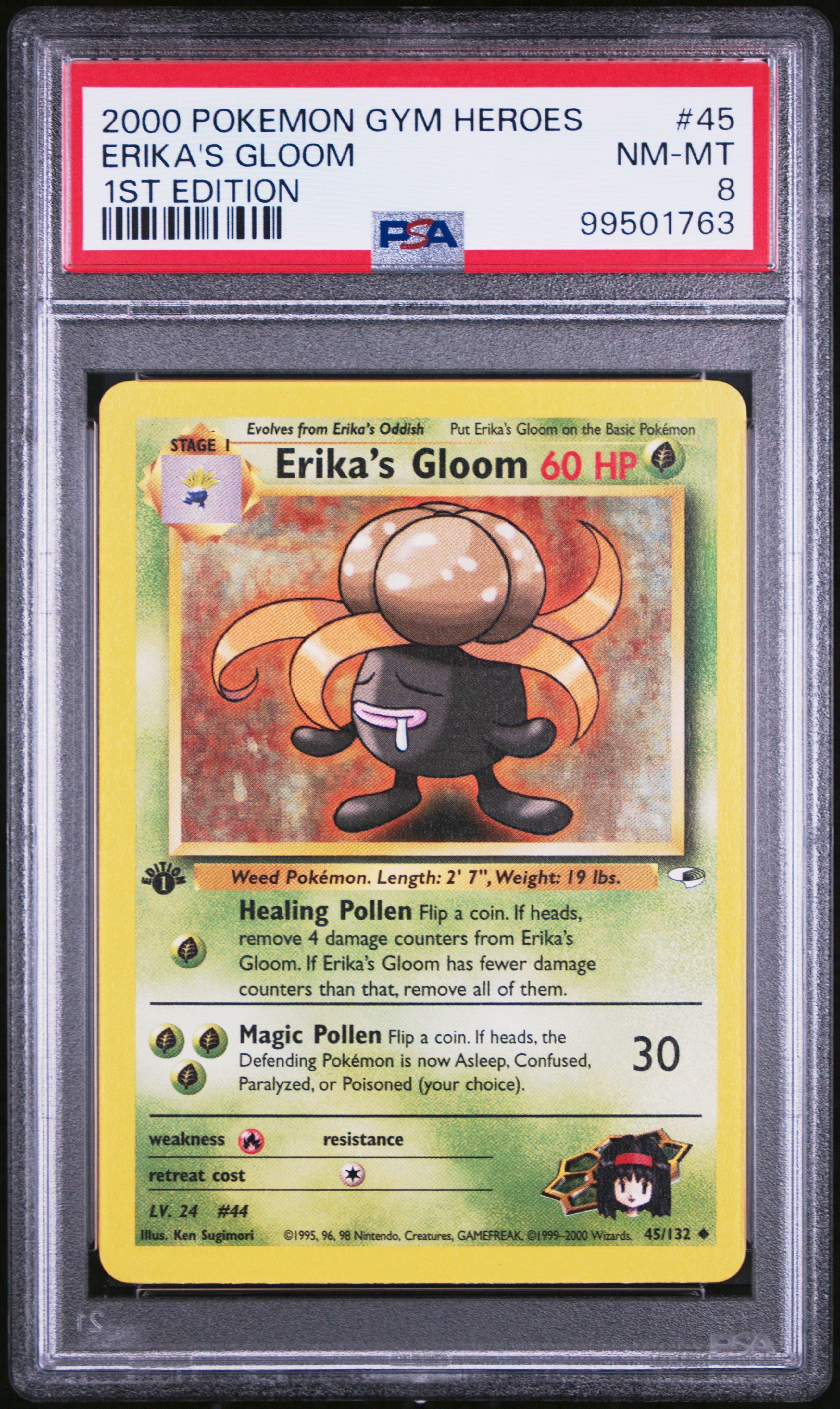 2000 Pokemon Gym Heroes 45 Erika's Gloom 1st Edition PSA 8 | GameStop