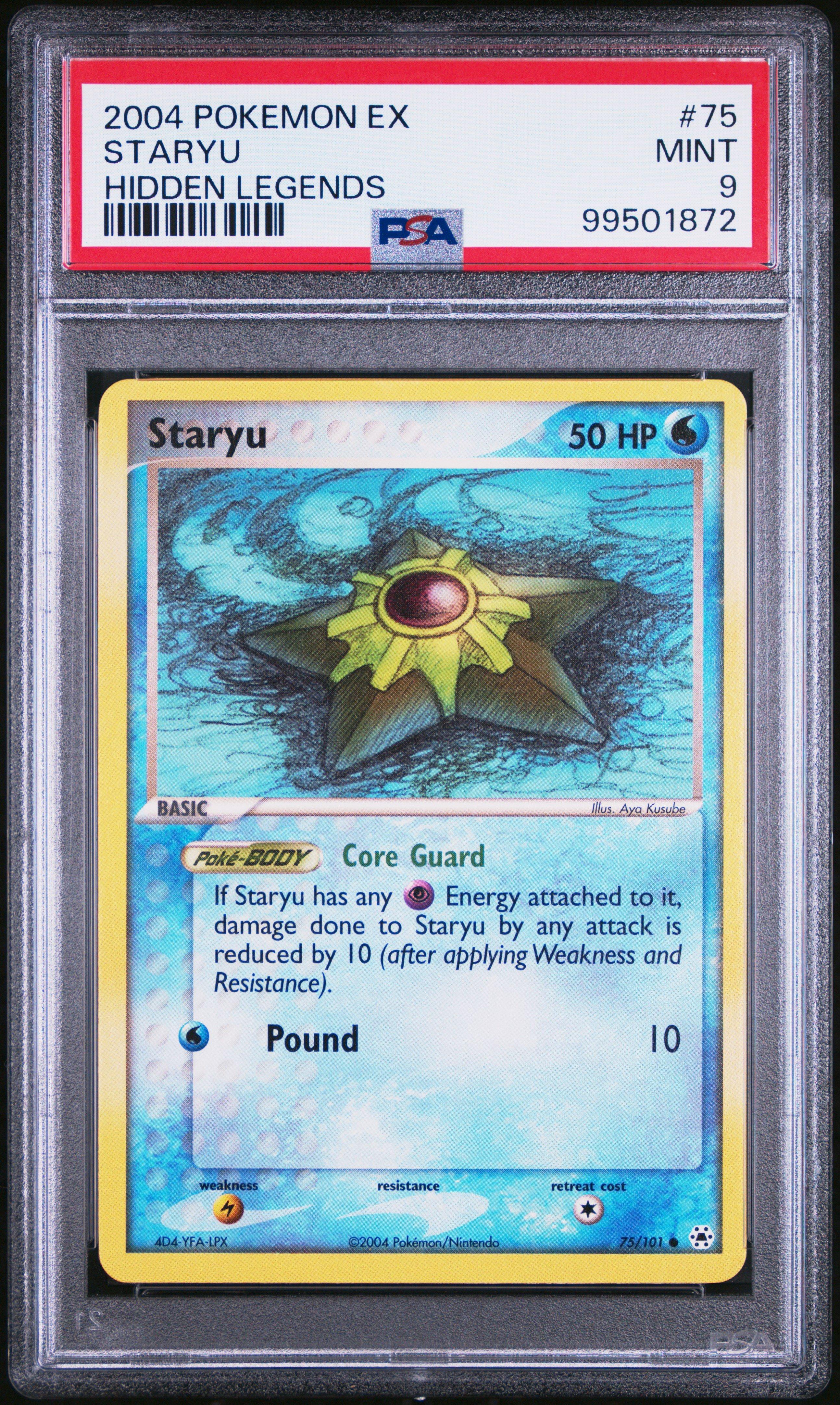 2004 Pokemon Ex Hidden Legends 75 Staryu PSA 9