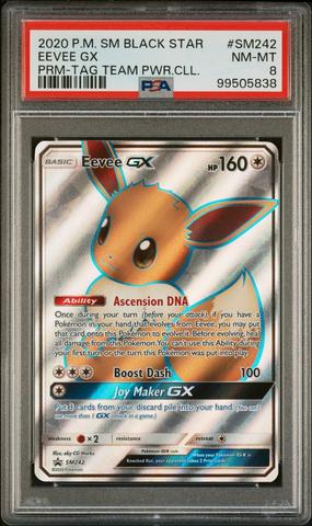 2020 Pokemon Sm Black Star Promo Sm242 Eevee Gx Tag Team Powers