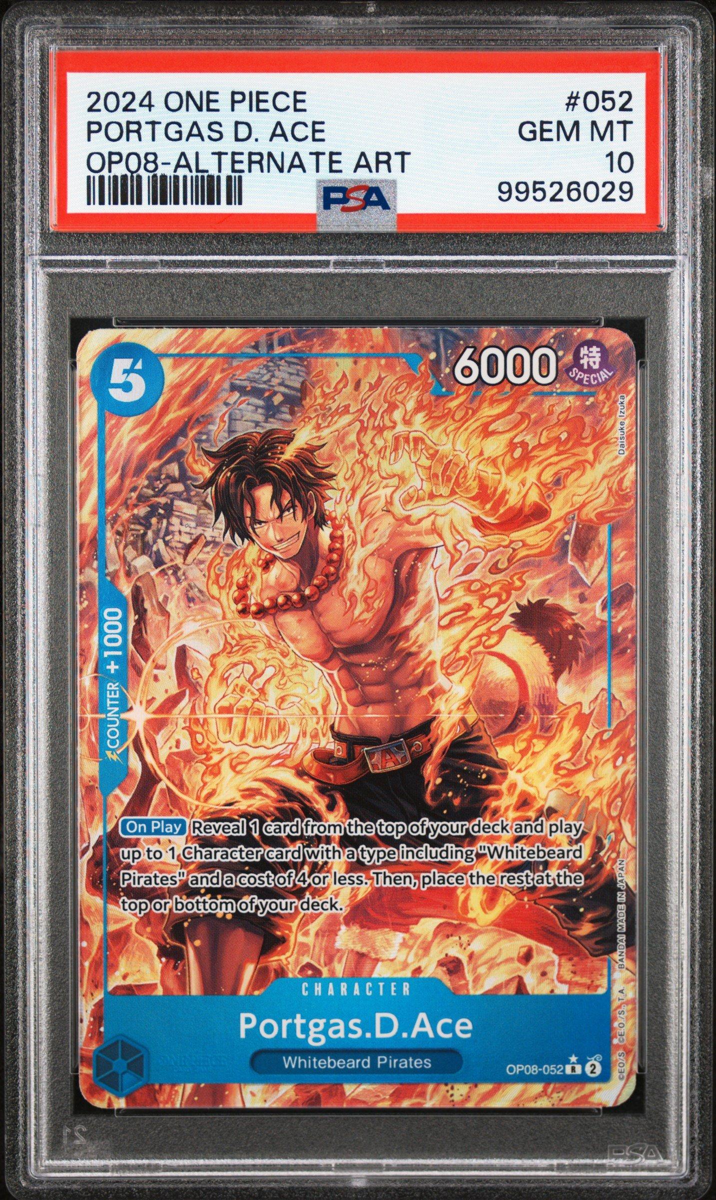 2024 One Piece Op08-two Legends 052 Portgas D. Ace Alternate Art