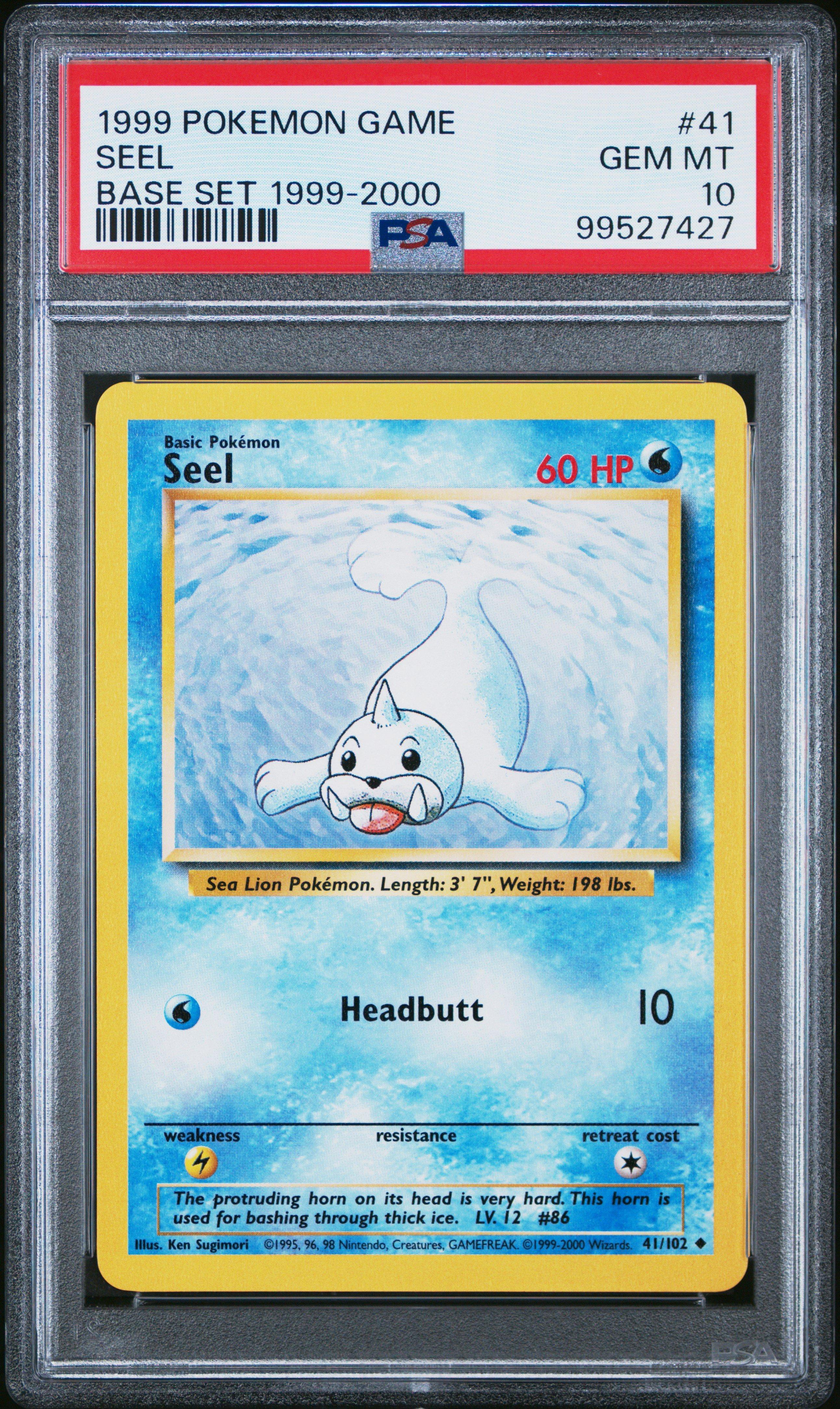 1999 Pokemon Game 41 Seel Base Set 1999-2000 PSA 10