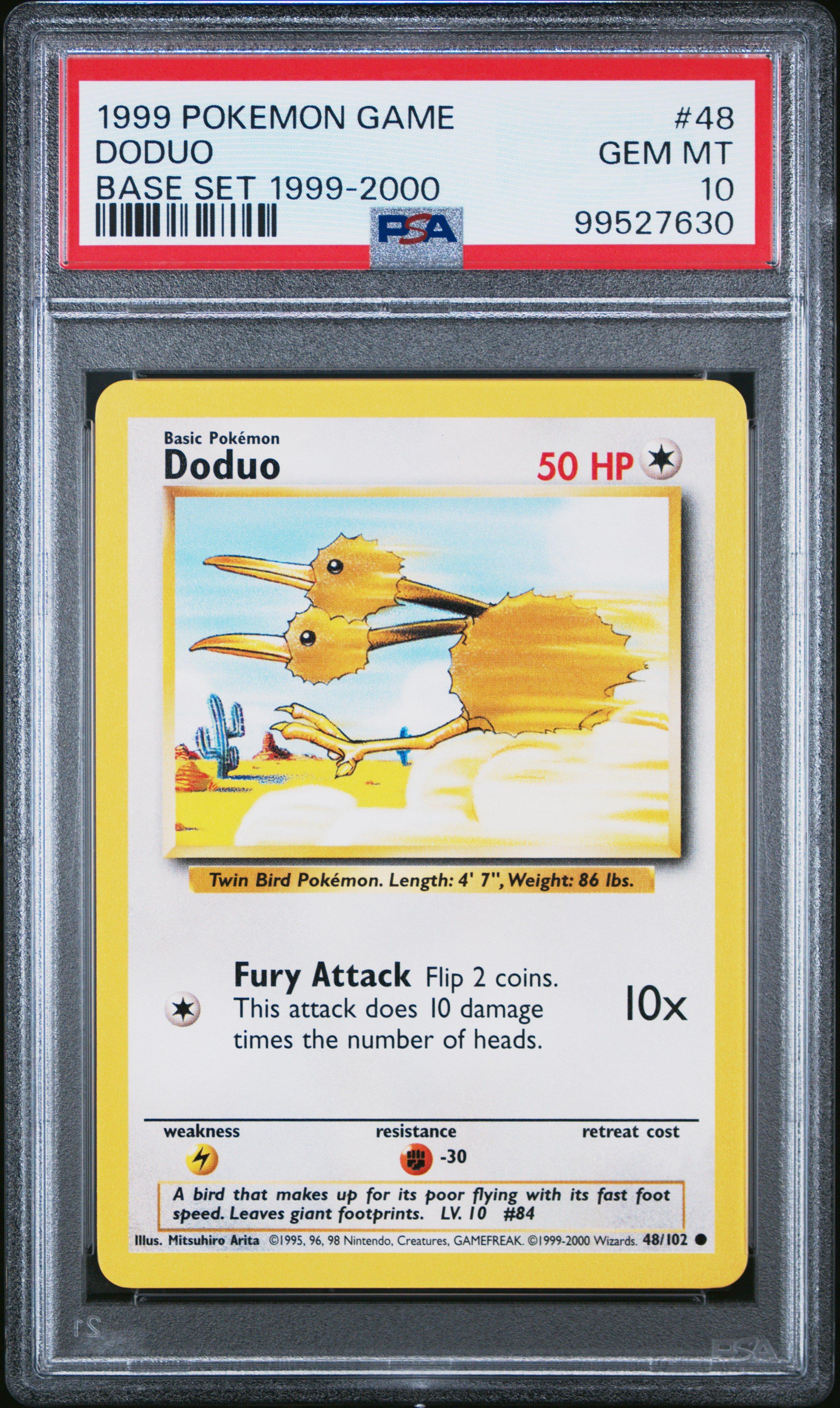 1999 Pokemon Game 48 Doduo Base Set 1999-2000 PSA 10