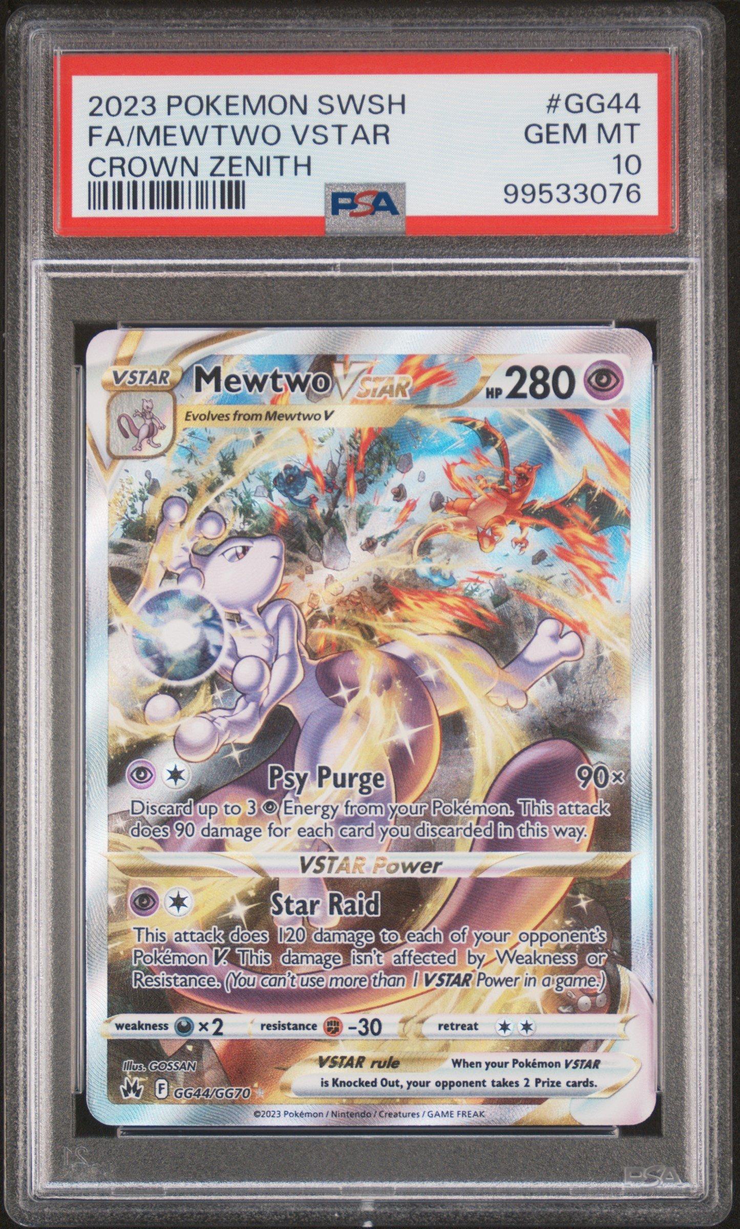 2023 Pokemon Sword And Shield Crown Zenith Gg44 Full Art/mewtwo