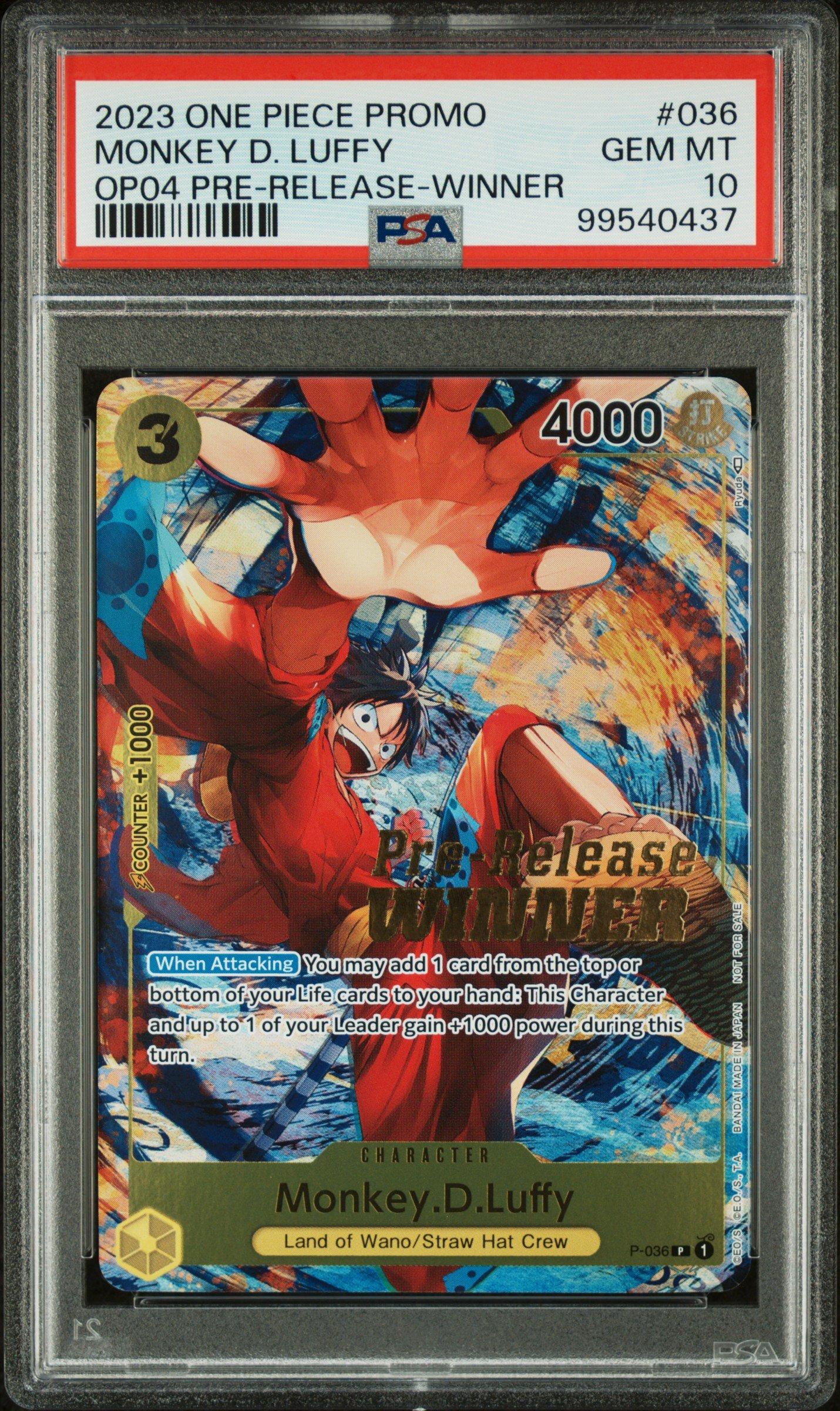 2023 One Piece Promos 036 Monkey D. Luffy Kingdoms Of Intrigue Pre 