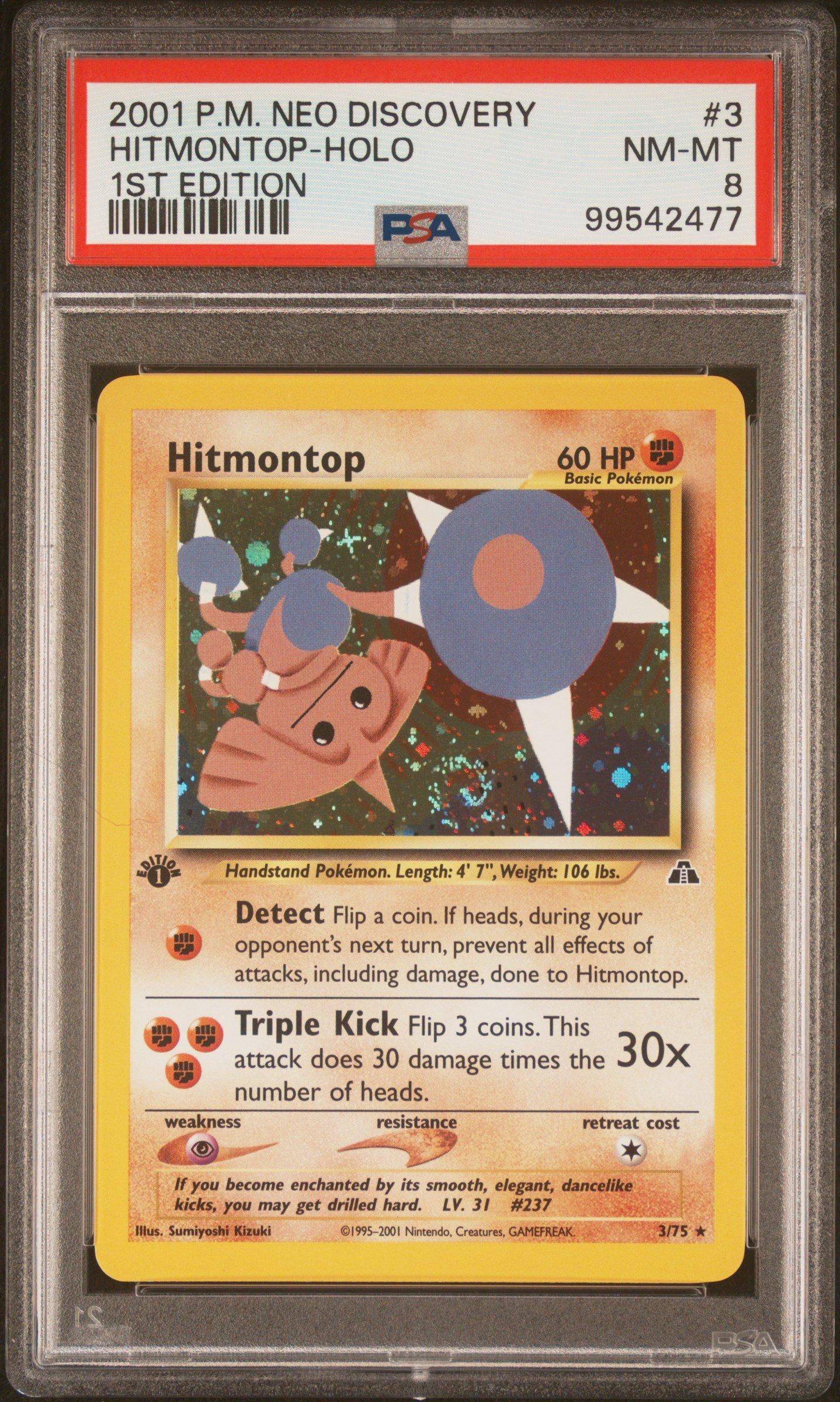 2001 Pokemon Neo Discovery 3 Hitmontop-holo 1st Edition PSA 8 Graded Card |  GameStop