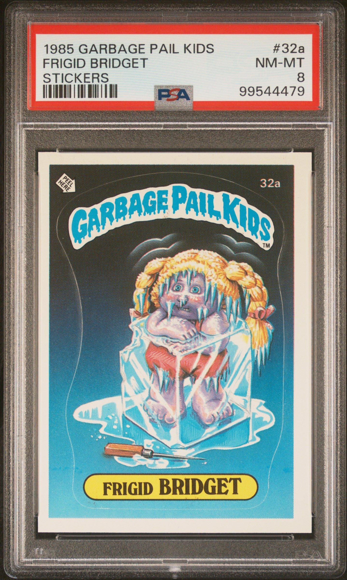 1985 Garbage Pail Kids Stickers 32a Frigid Bridget PSA 8