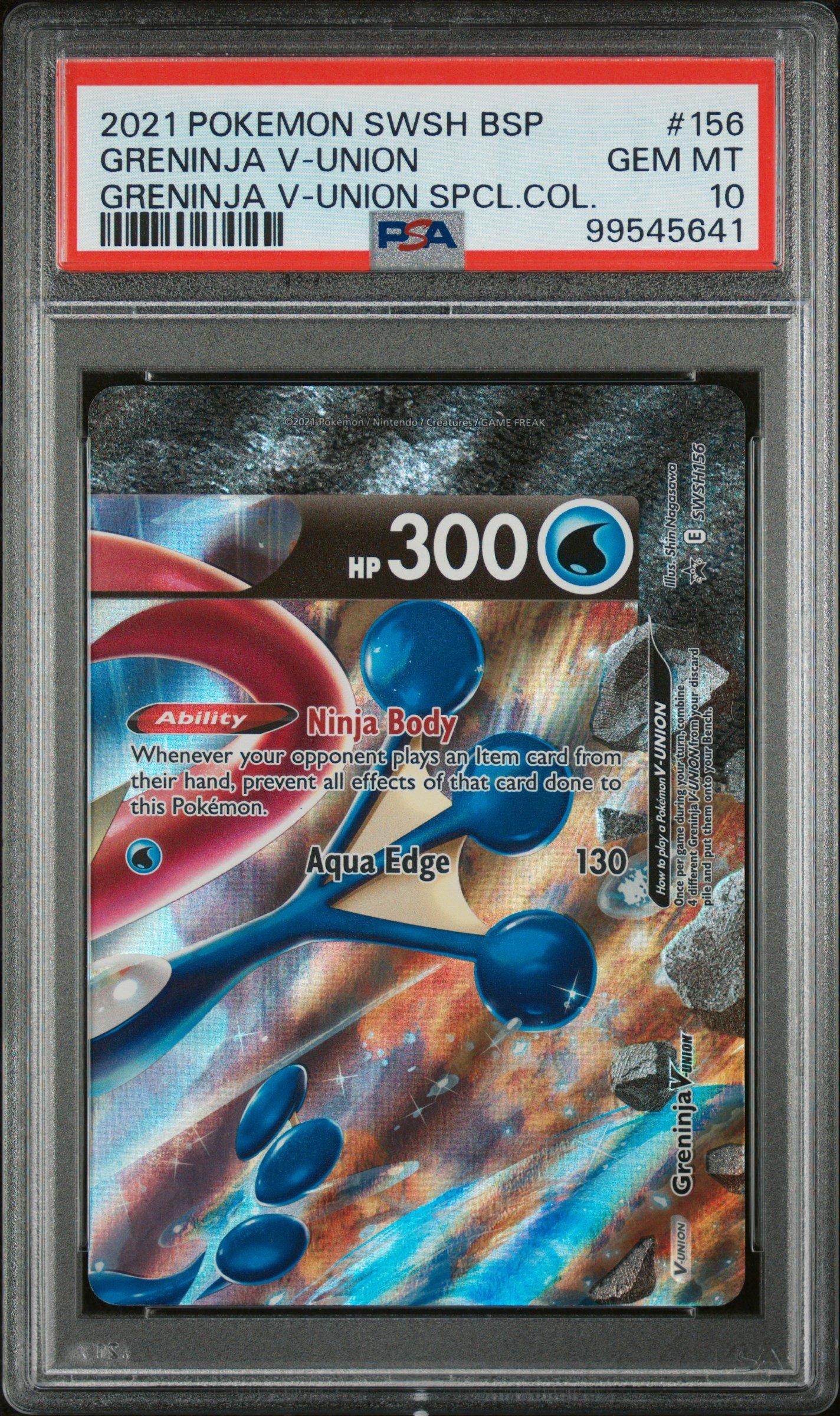 2021 Pokemon Swsh Black Star Promo 156 Greninja V-union Greninja V