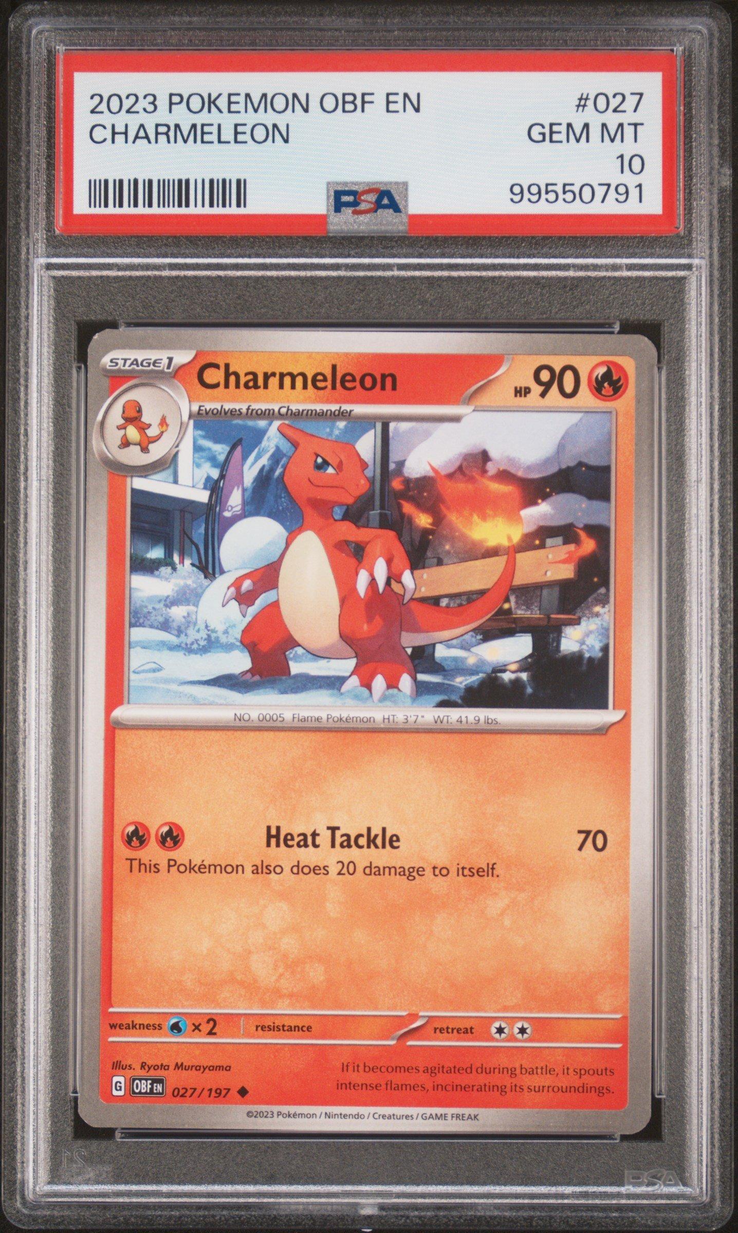 2023 Pokemon Obf En-obsidian Flames 027 Charmeleon PSA 10