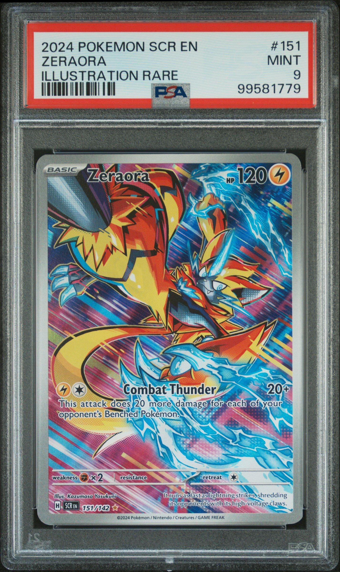 2024 Pokemon Scr En-stellar Crown 151 Zeraora Illustration Rare PSA 9  Graded Card | GameStop