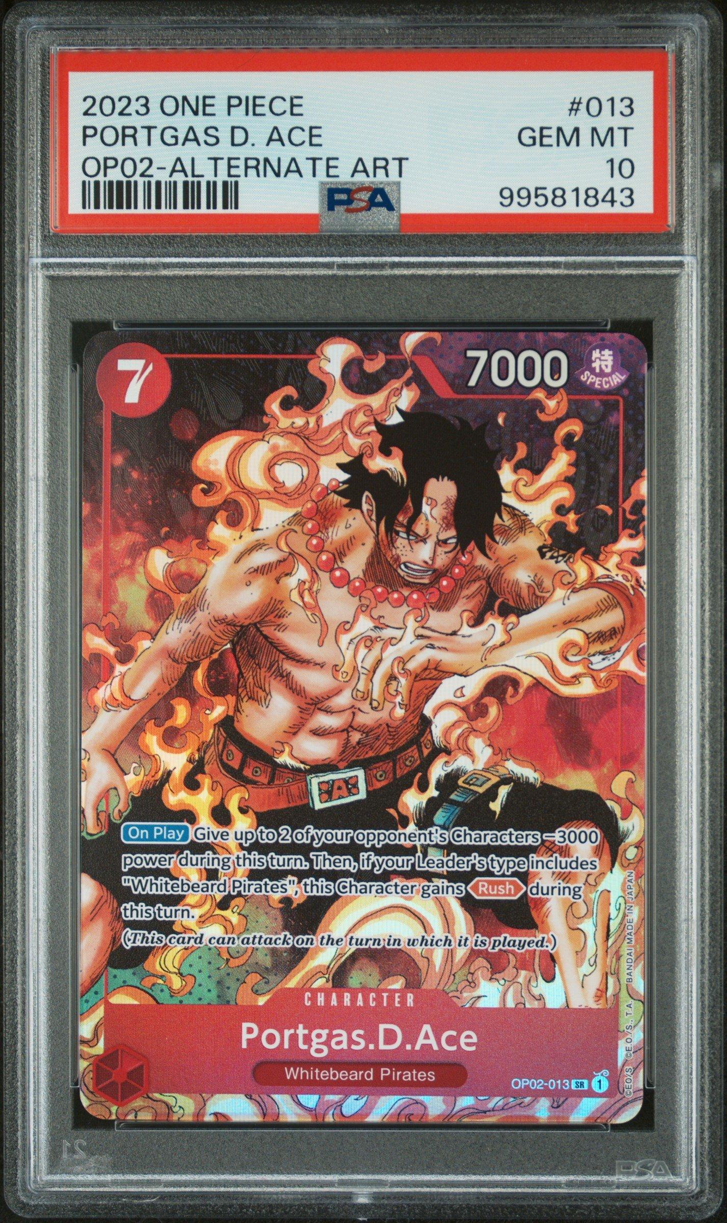 2023 One Piece Op02-paramount War 013 Portgas D. Ace Alternate Art
