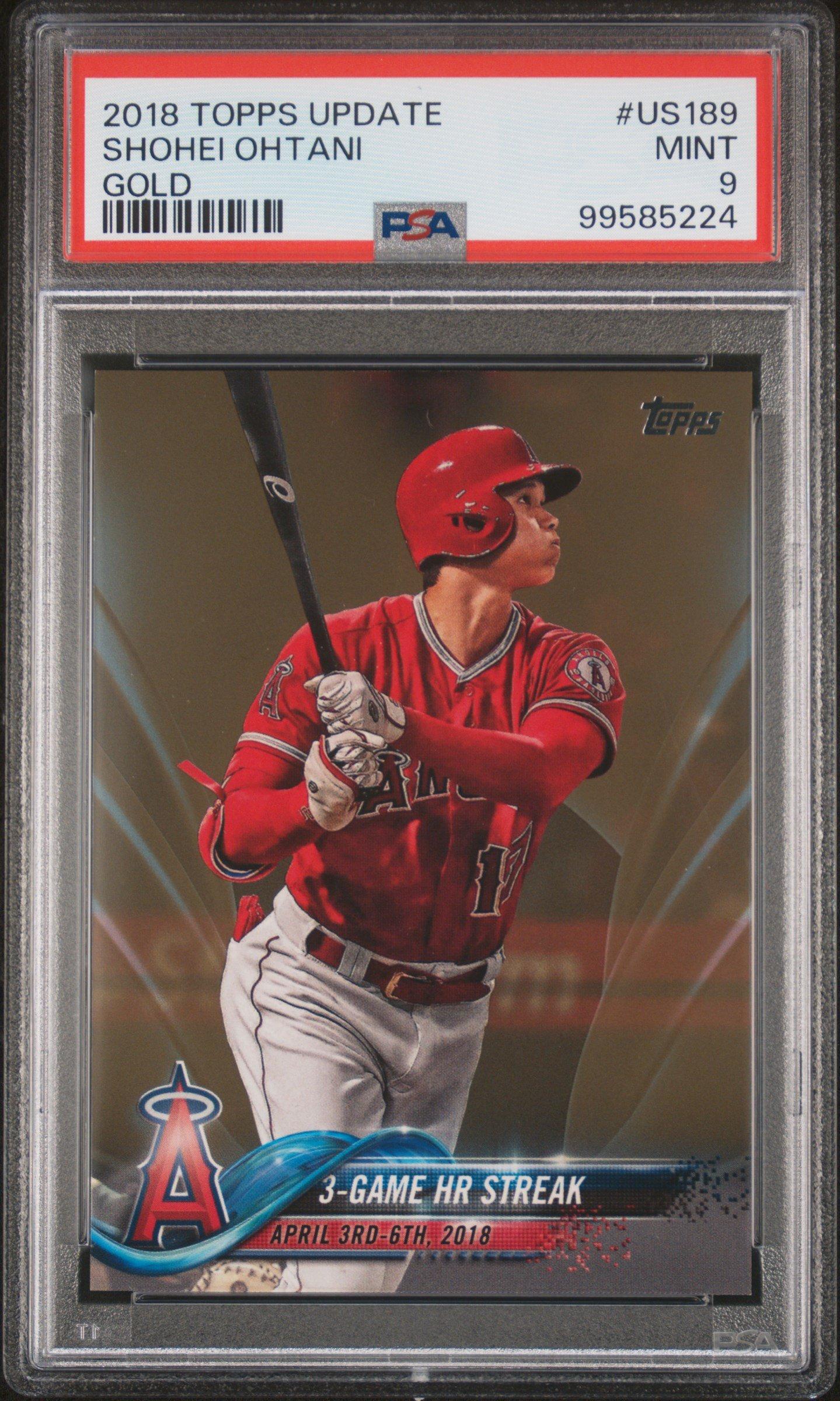 2018 Topps Update Us189 Shohei Ohtani Gold PSA 9