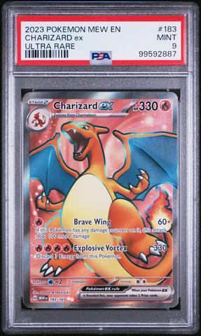 2023 Pokemon Mew En-151 183 Charizard Ex Ultra Rare PSA 9 Graded