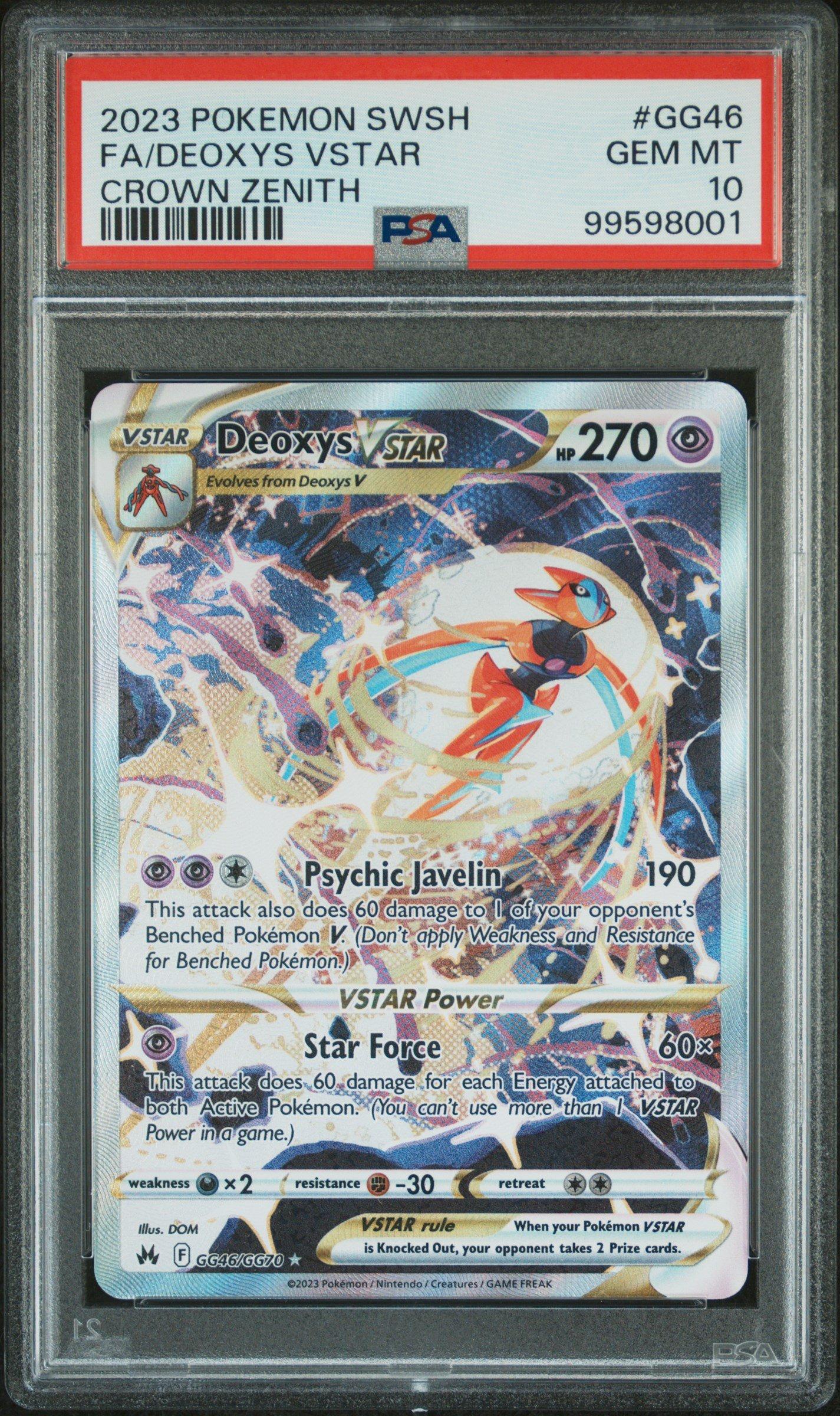 2023 Pokemon Sword And Shield Crown Zenith Gg46 Full Art/deoxys