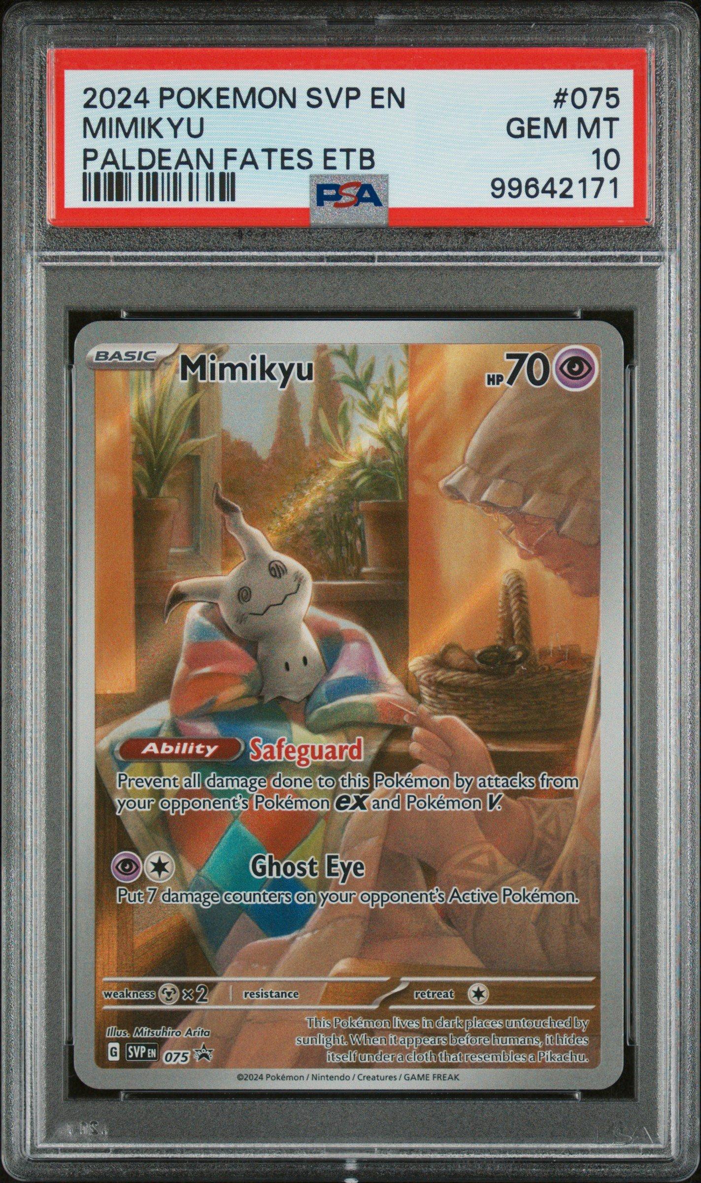 ミッキー　ssp psa10 2024 Pokemon Svp En-sv Black Star Promo 075 Mimikyu Paldean Fates