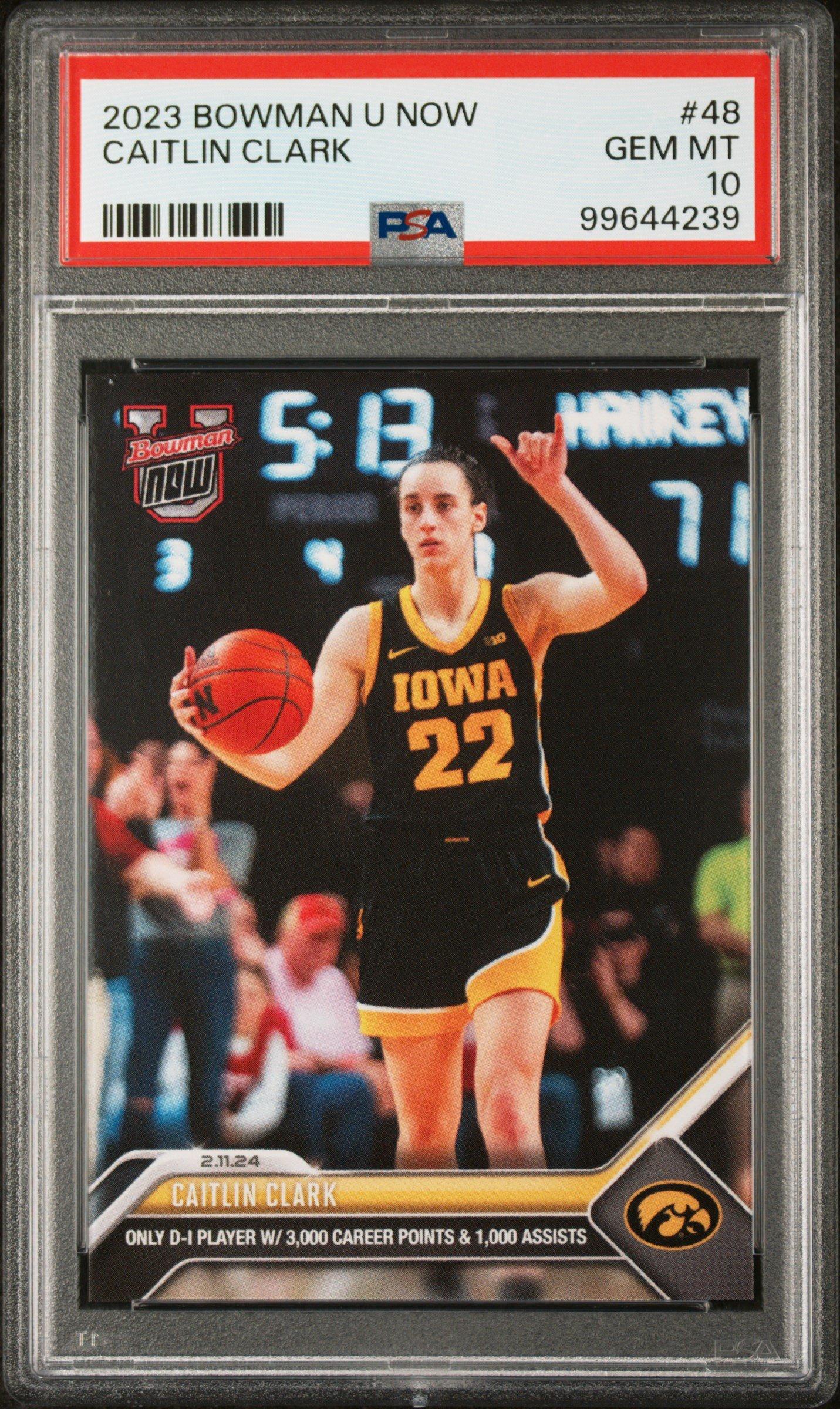 2023 Bowman U Now 48 Caitlin Clark PSA 10