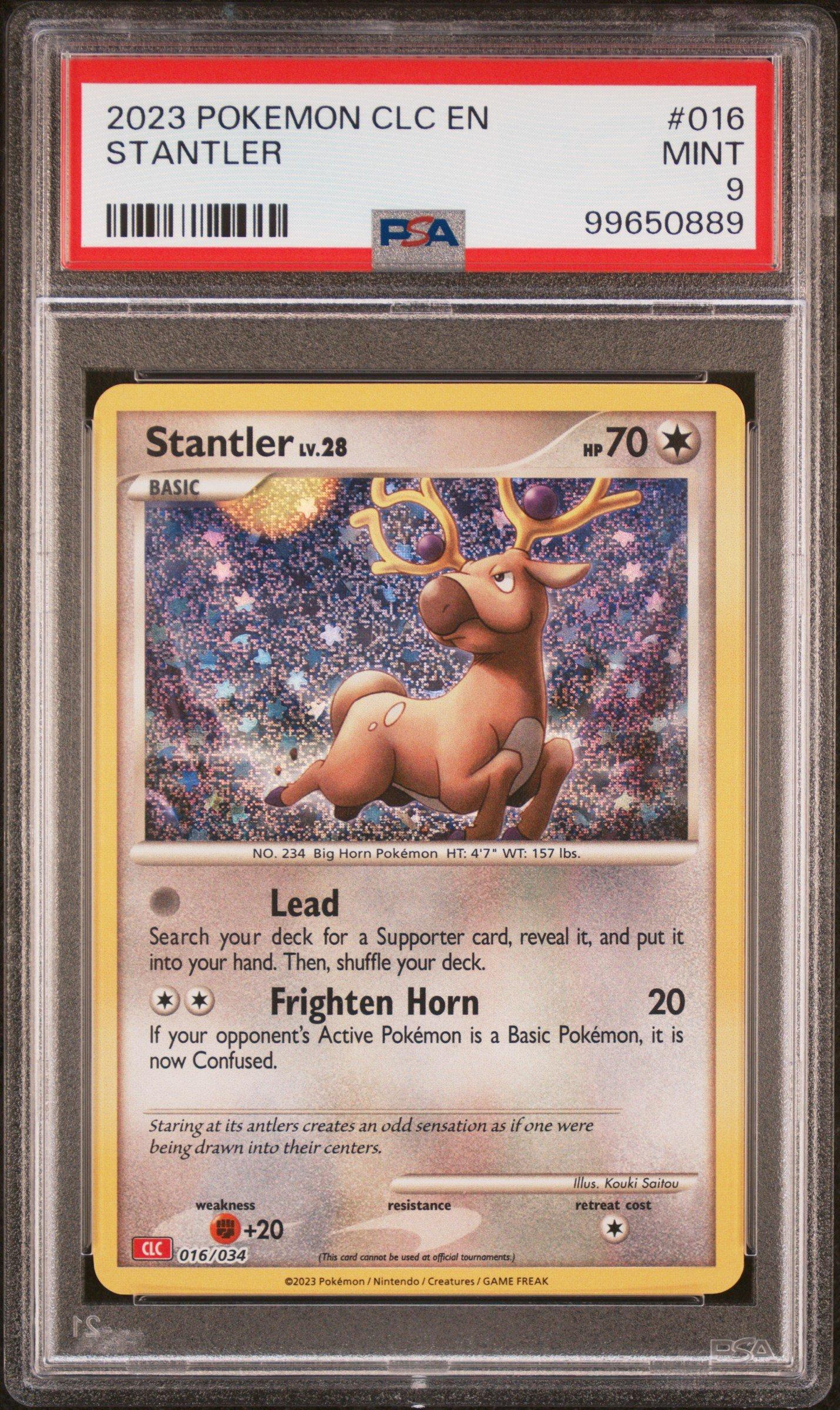 2023 Pokemon Clc-trading Card Game Classic Charizard & Ho-oh Ex Deck 016 Stantler PSA 9