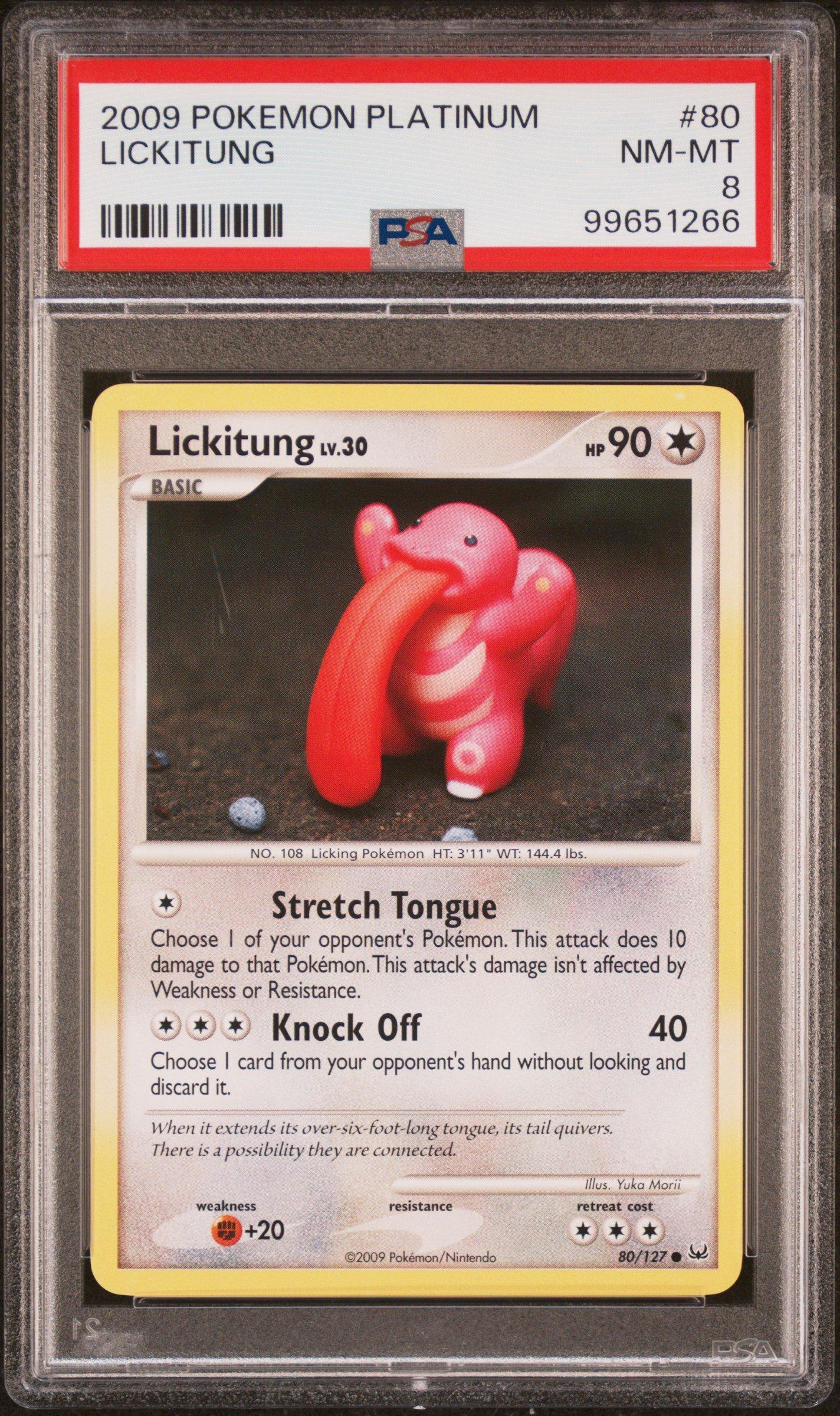 2009 Pokemon Platinum 80 Lickitung PSA 8
