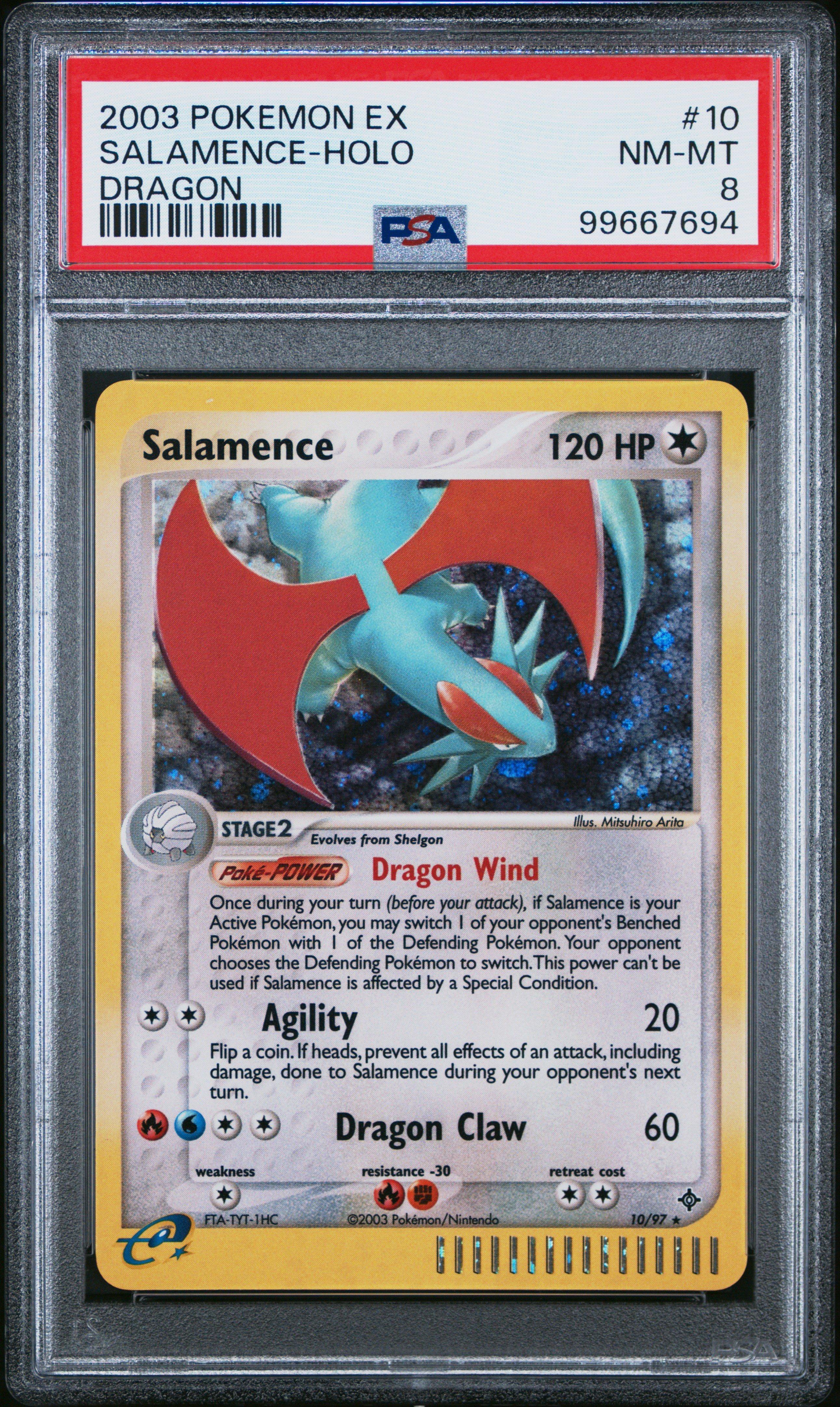 dragon ball heroes rare cards PSA 10 Salamence ex sv9 129/100 SAR