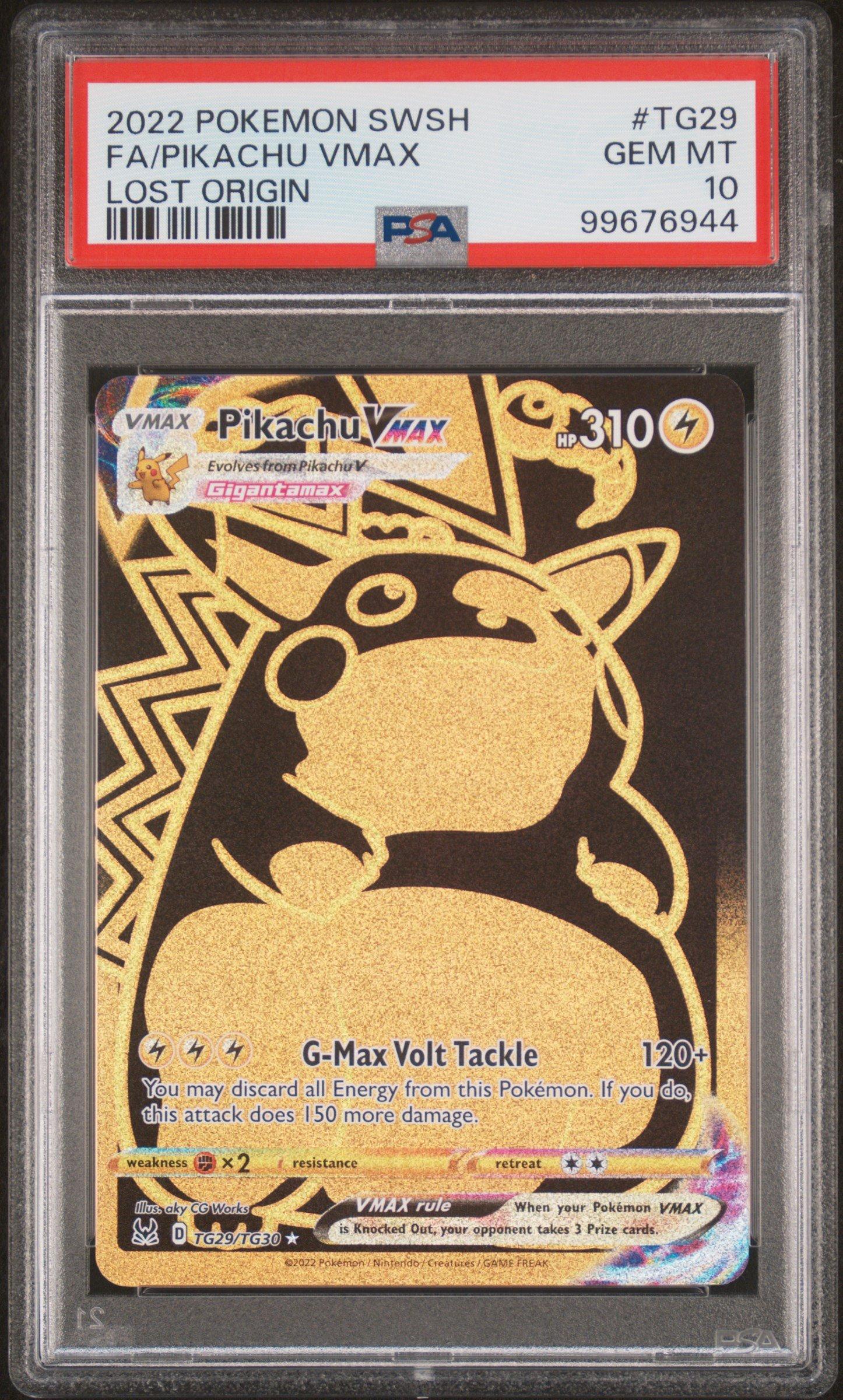 2022 Pokemon Sword & Shield Lost Origin Tg29 Full Art/pikachu Vmax