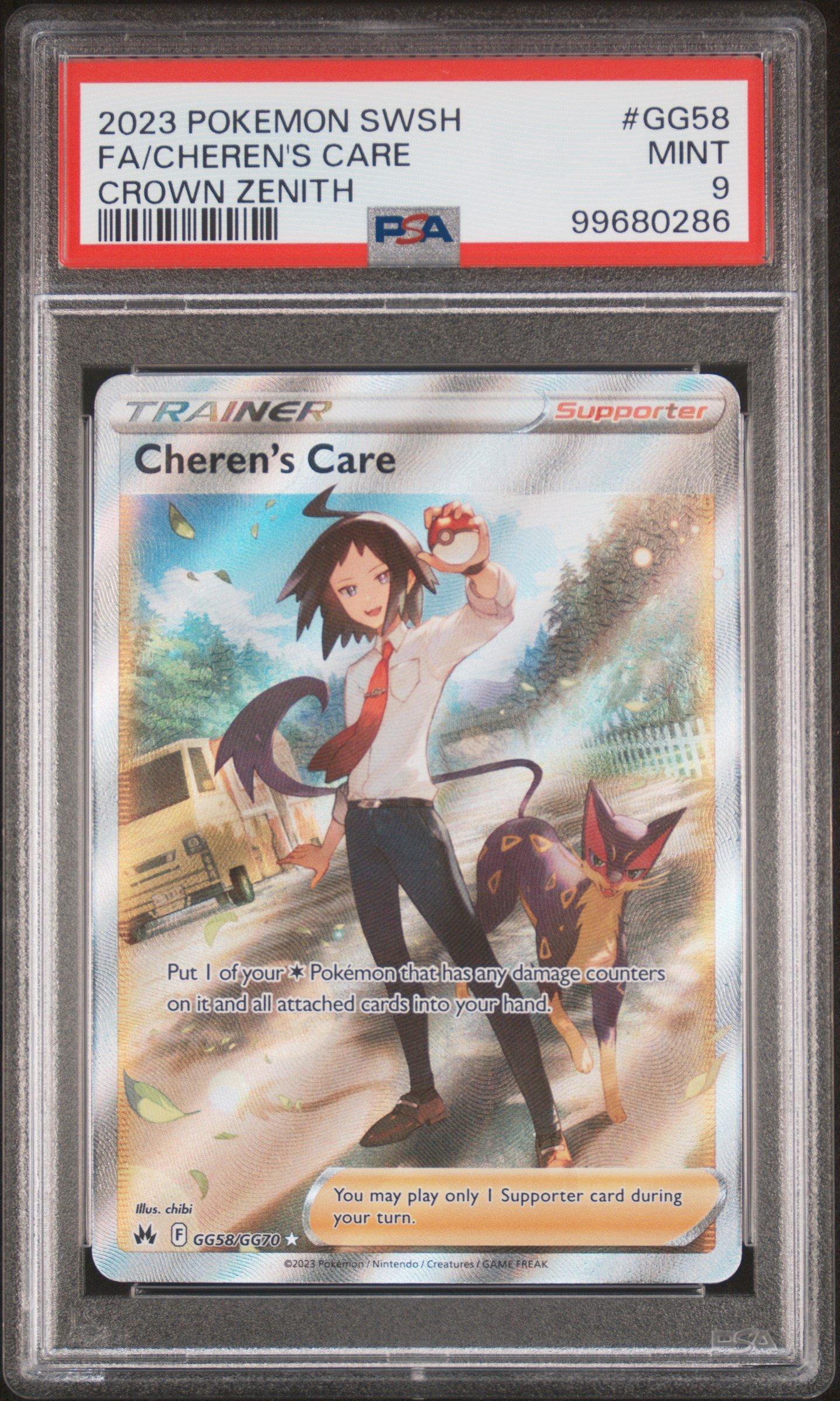 グラードン　プレイヤーズ　psa9 2023 Pokemon Sword And Shield Crown Zenith Gg58 Full Art/cheren's