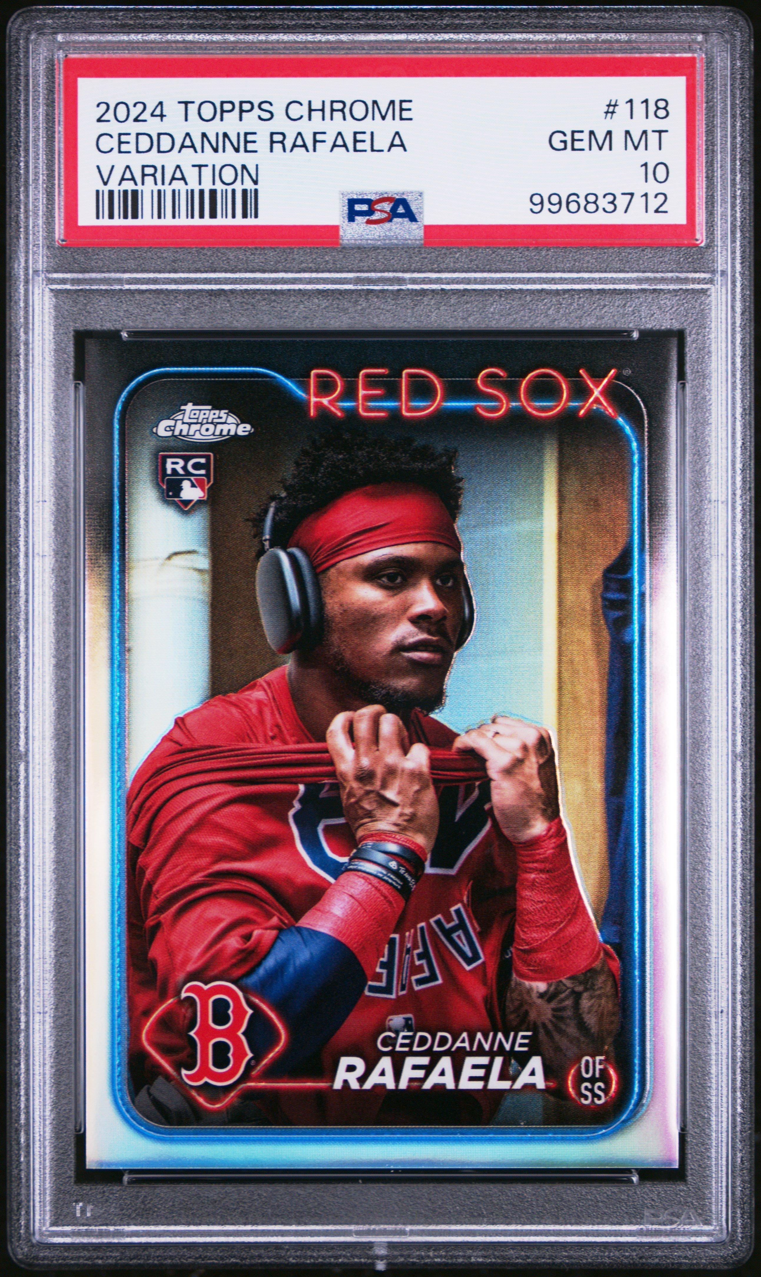 2024 Topps Chrome 118 Ceddanne Rafaela Variation PSA 10