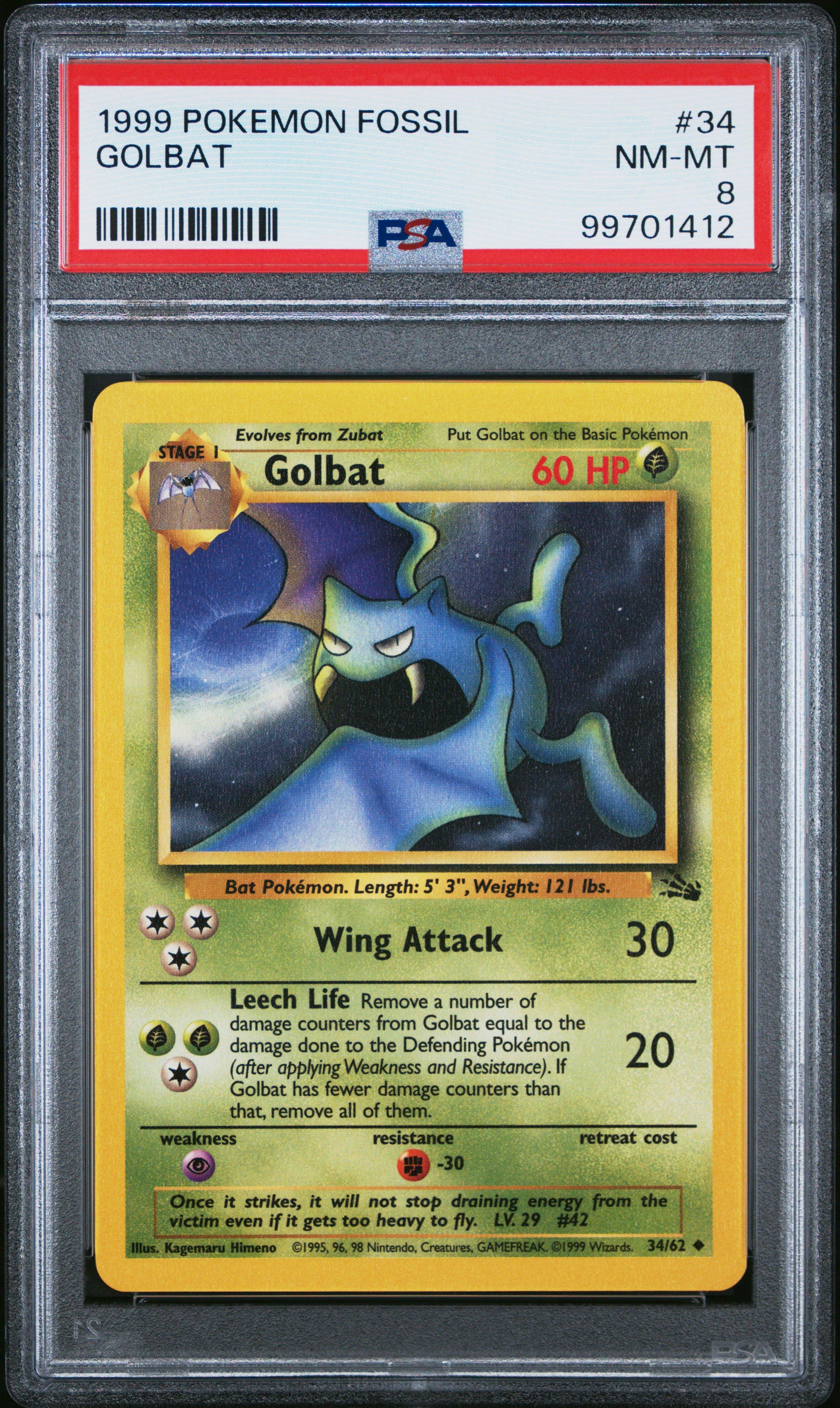 1999 Pokemon Fossil 34 Golbat PSA 8 Graded Card | GameStop