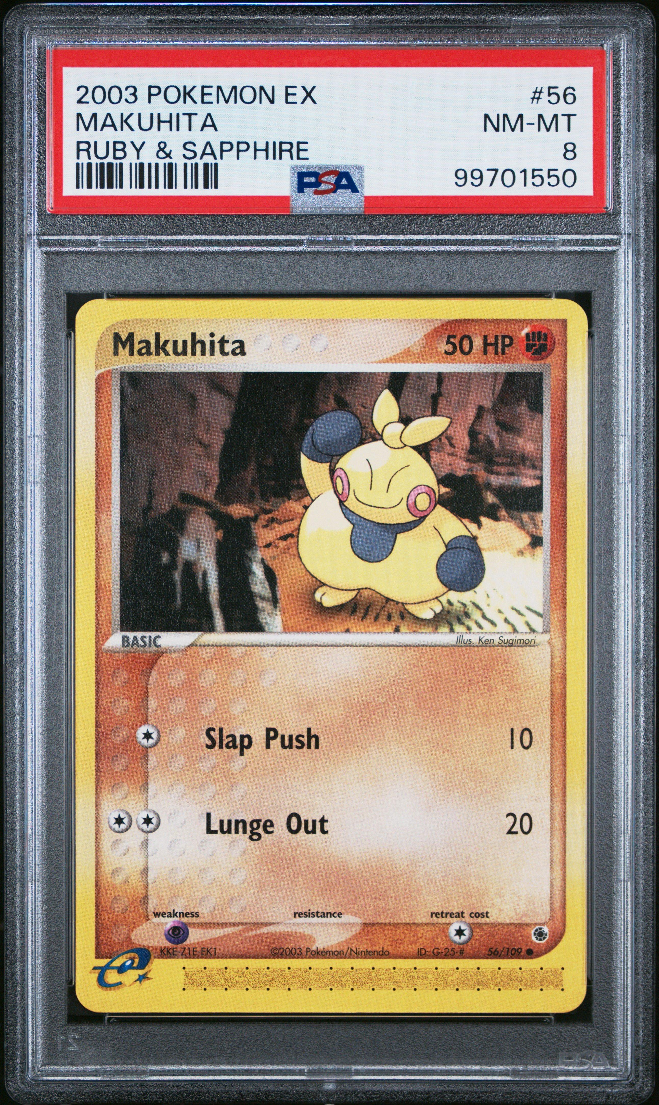 2003 Pokemon Ex Ruby & Sapphire 56 Makuhita PSA 8