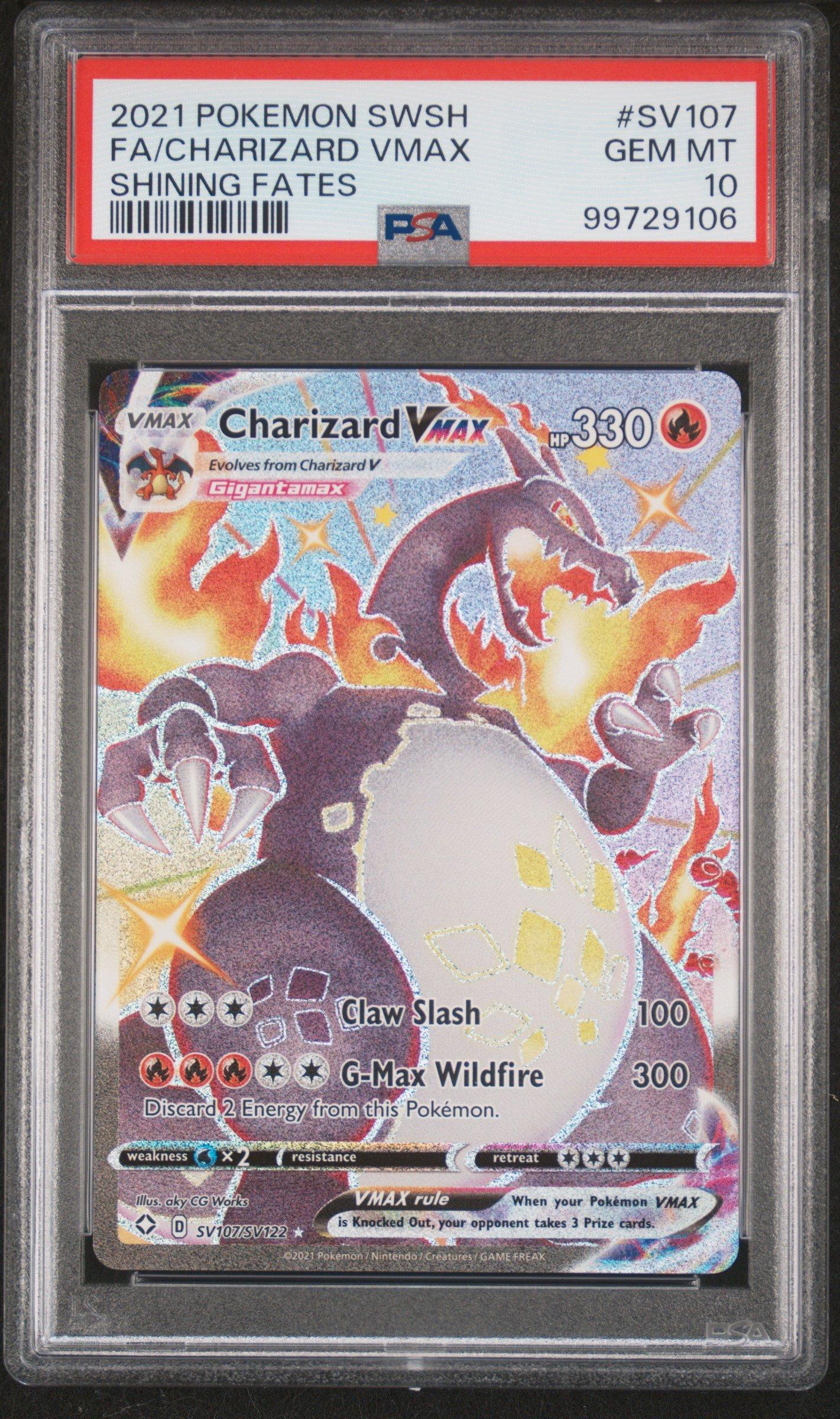 2021 Pokemon Sword & Shield Shining Fates Sv107 Full Art/charizard