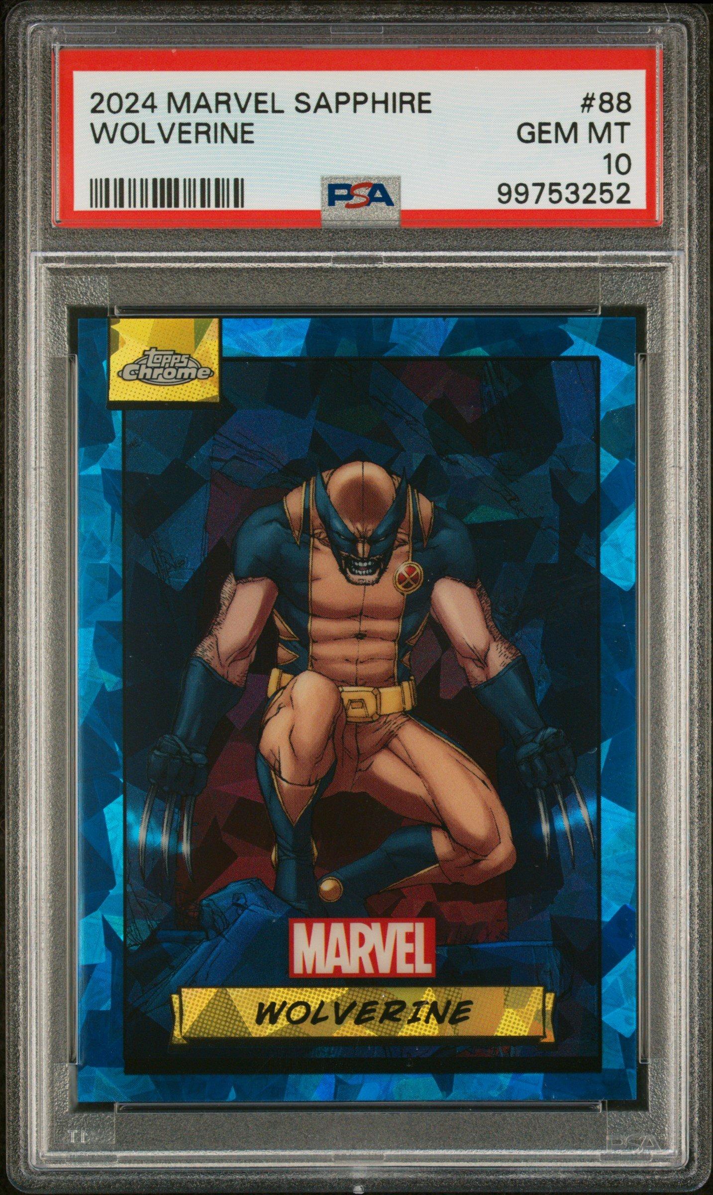 2024 Topps Chrome Marvel Sapphire Edition 88 Wolverine PSA 10