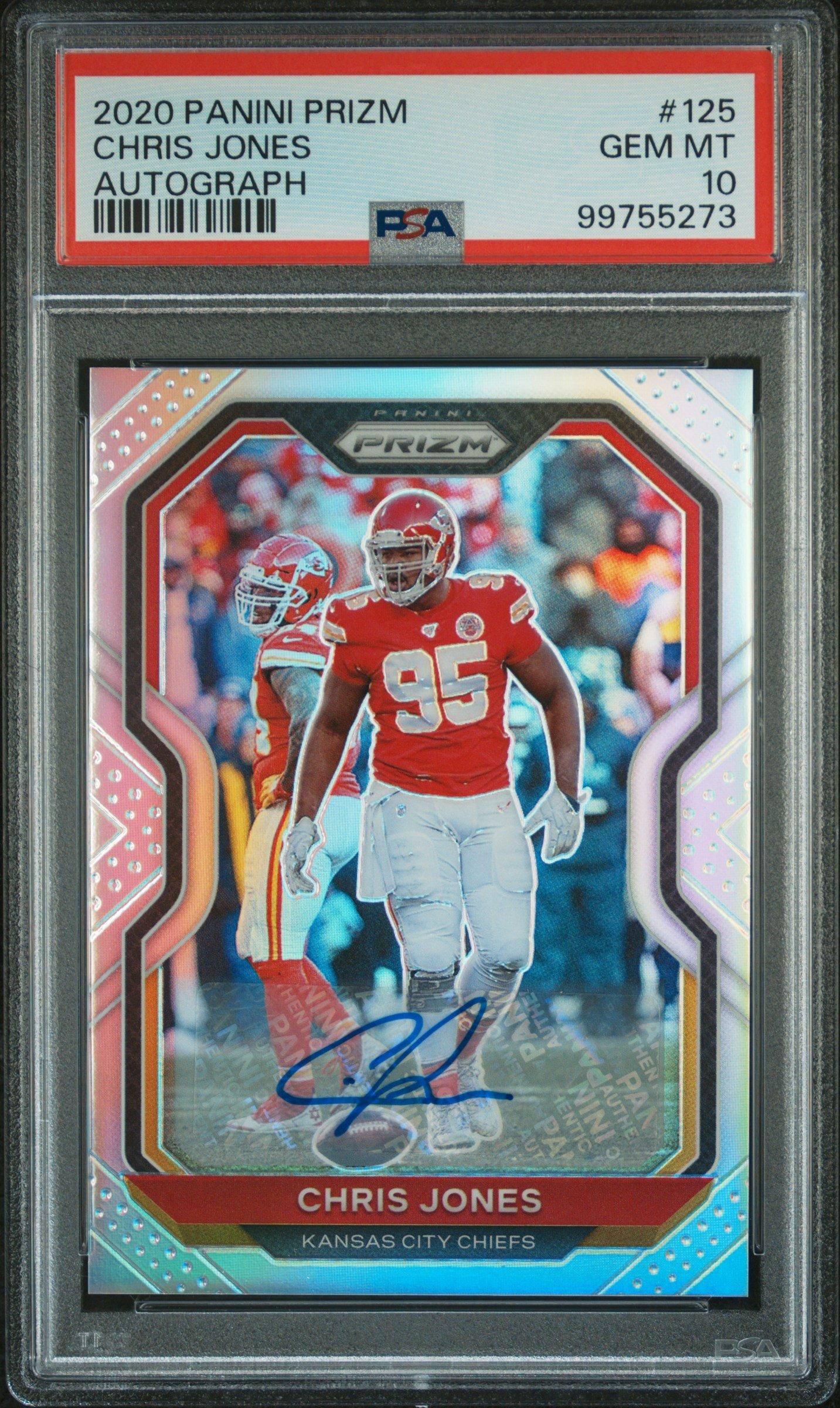 2020 Panini Prizm 125 Chris Jones Autograph PSA 10