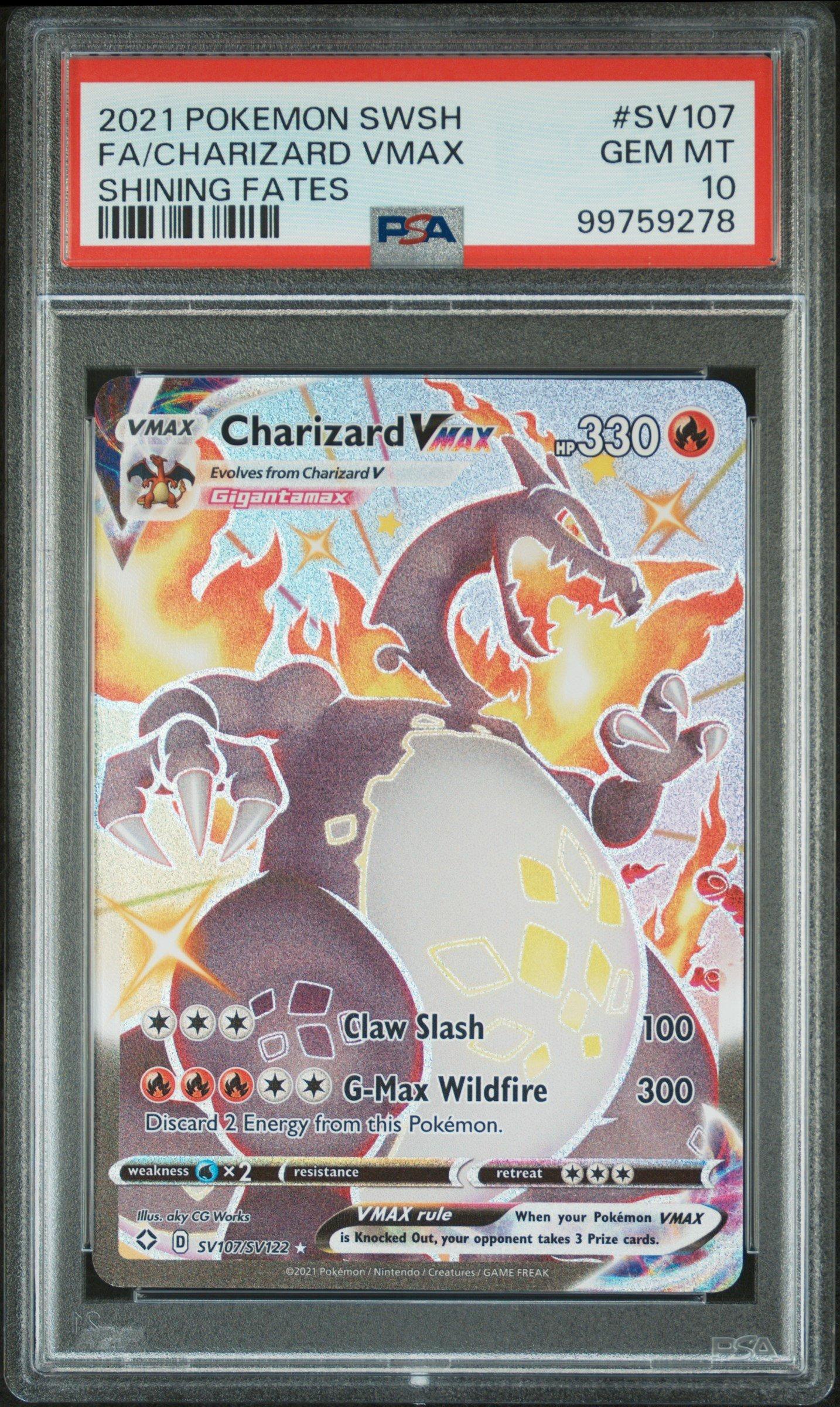 2021 Pokemon Sword & Shield Shining Fates Sv107 Full Art/charizard Vmax PSA  10 | GameStop