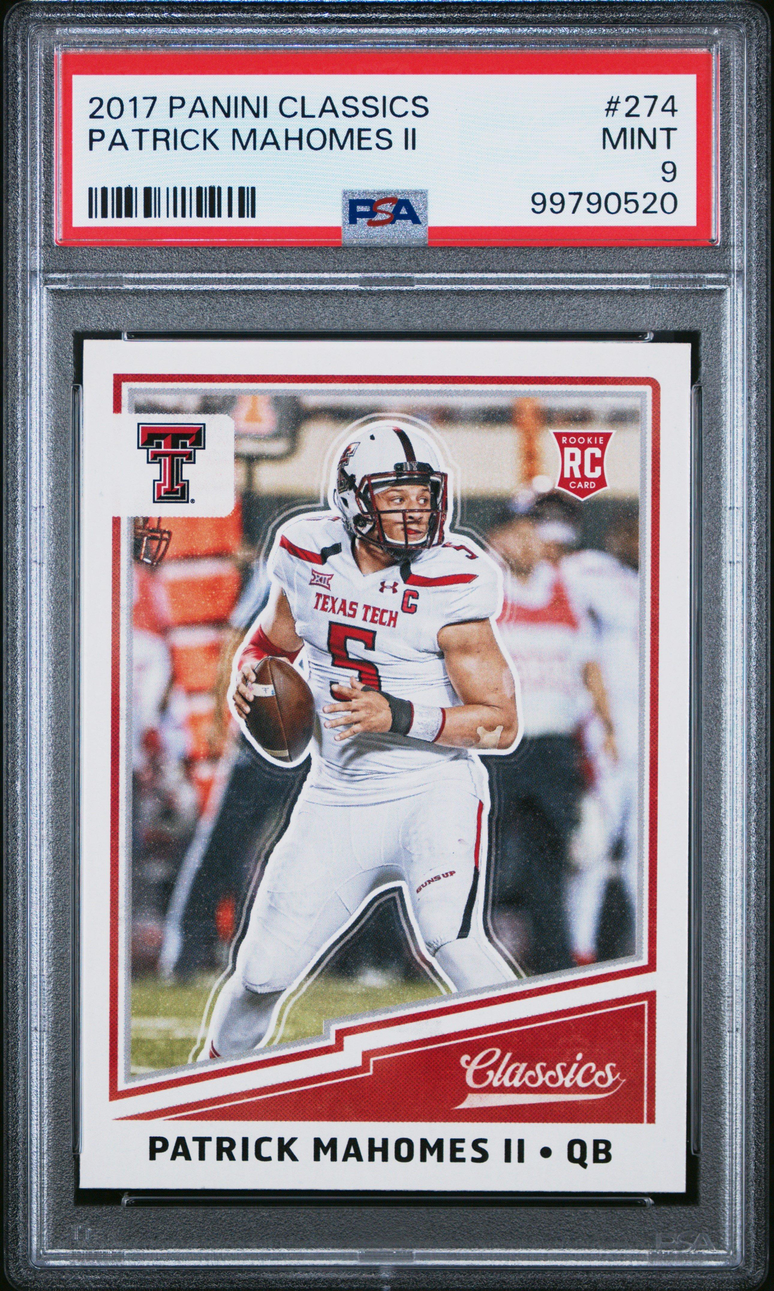 2017 Panini Classics 274 Patrick Mahomes Ii PSA 9