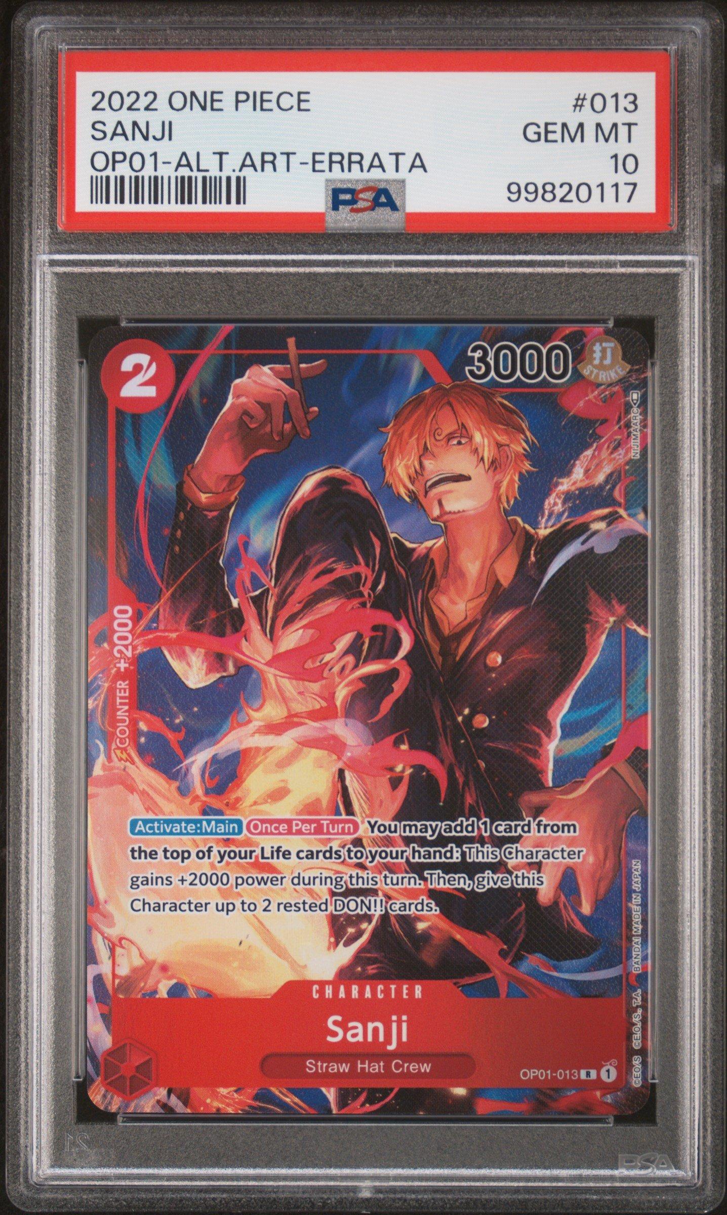 2022 One Piece Op01-romance Dawn 013 Sanji Alternate Art-errata