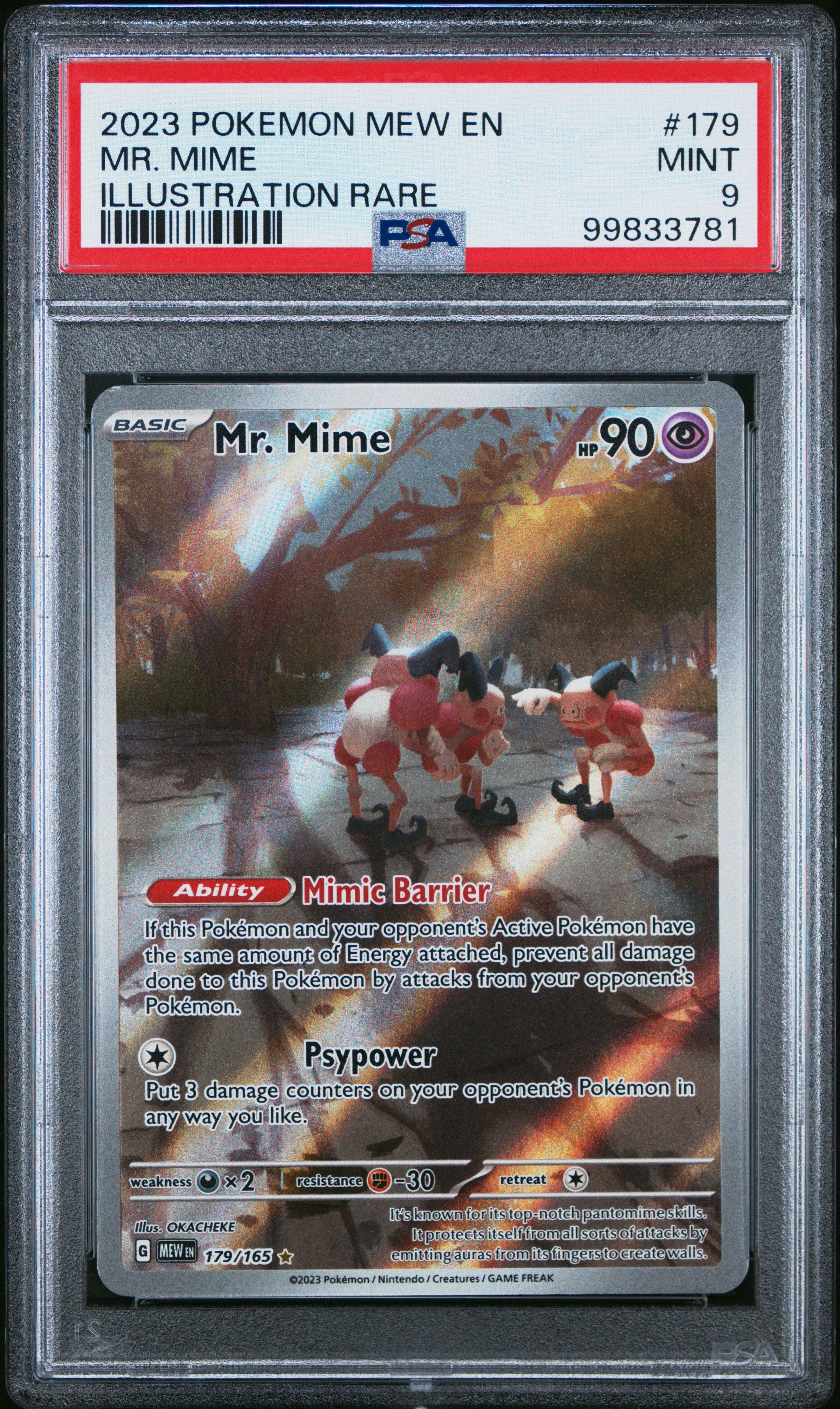 2023 Pokemon Mew En-151 179 Mr. Mime Illustration Rare PSA 9