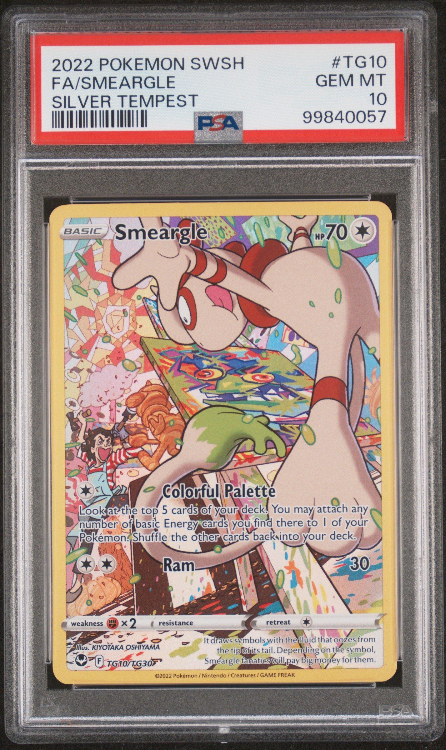 2022 Pokemon Sword & Shield Silver Tempest Tg10 Full Art/smeargle