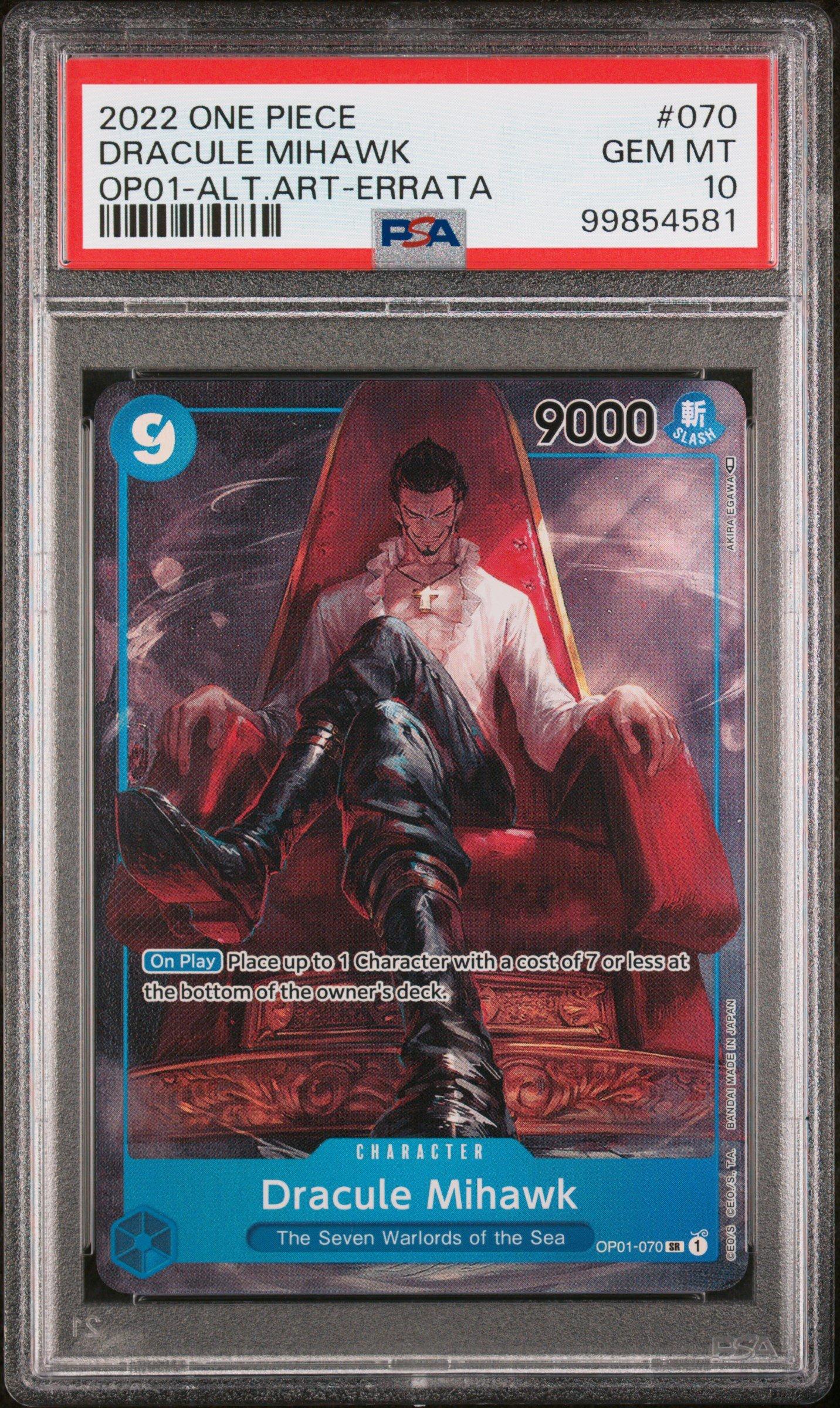 2022 One Piece Op01-romance Dawn 070 Dracule Mihawk Alternate Art