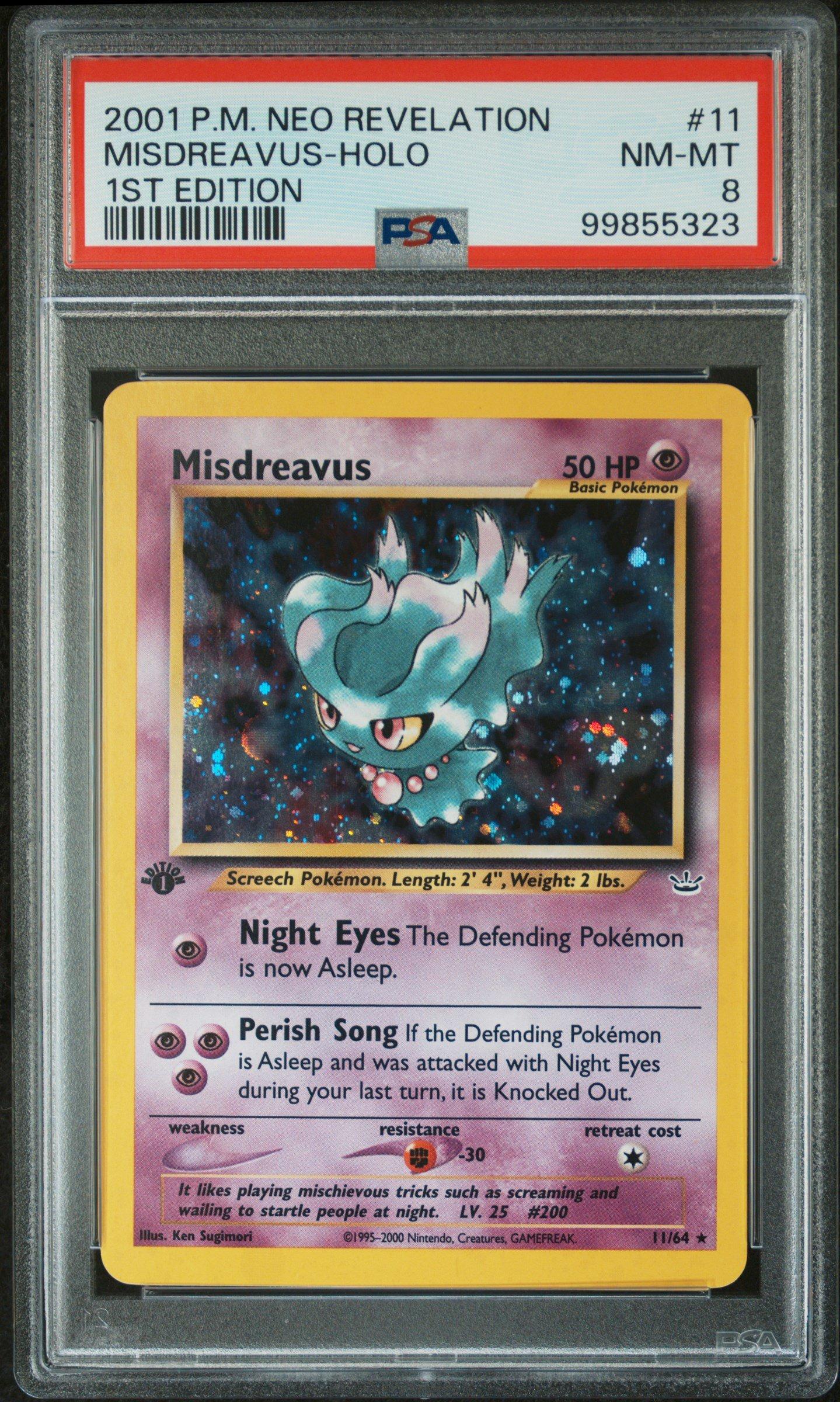 2001 Pokemon Neo Revelation 1st Edition 11 Misdreavus-holo PSA 8 Graded Card  | GameStop