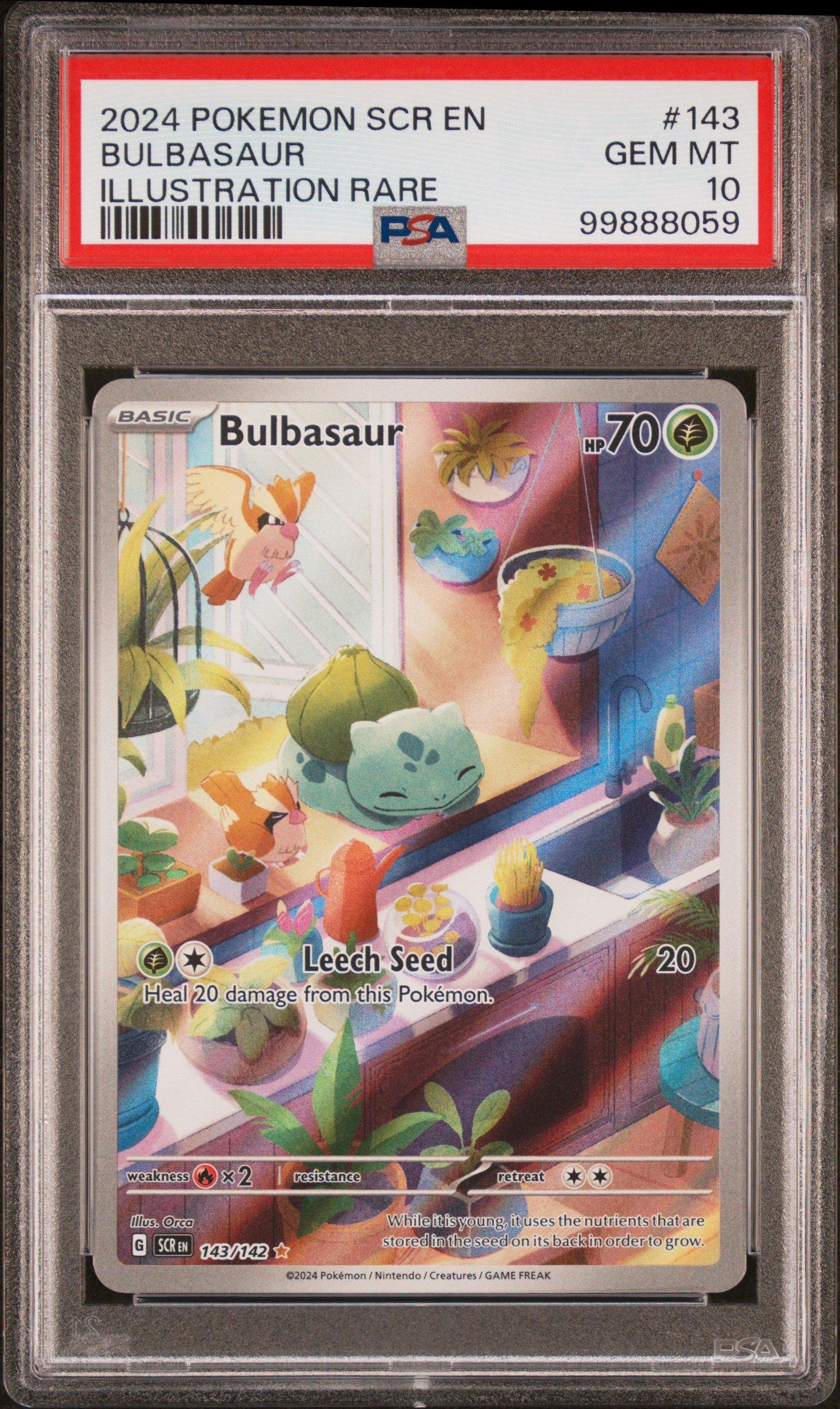 Pokemon Scr En Stellar Crown Bulbasaur Illustration Rare Psa