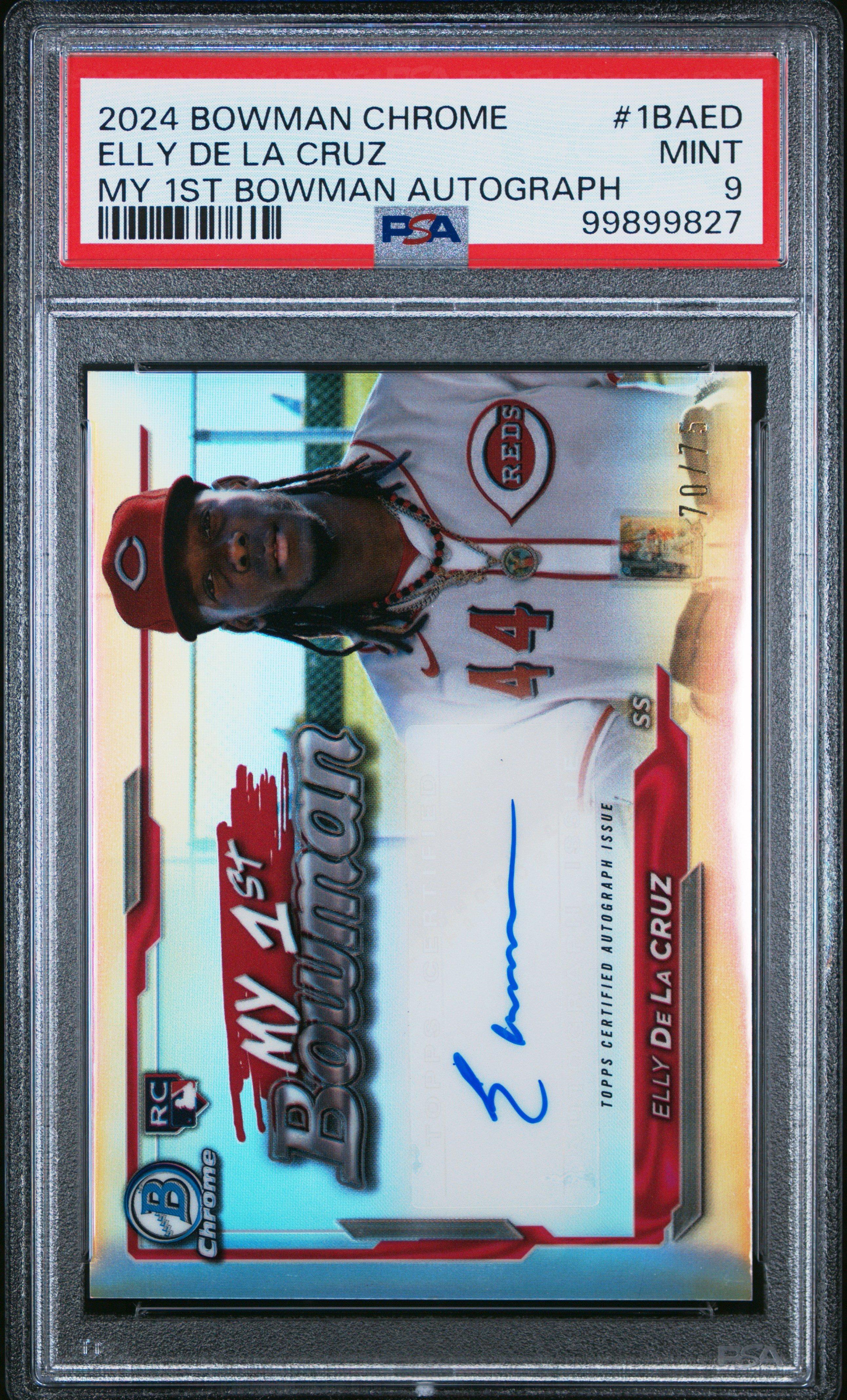 2024 Bowman Chrome My 1st Bowman Autographs 1baed Elly De La Cruz PSA 9