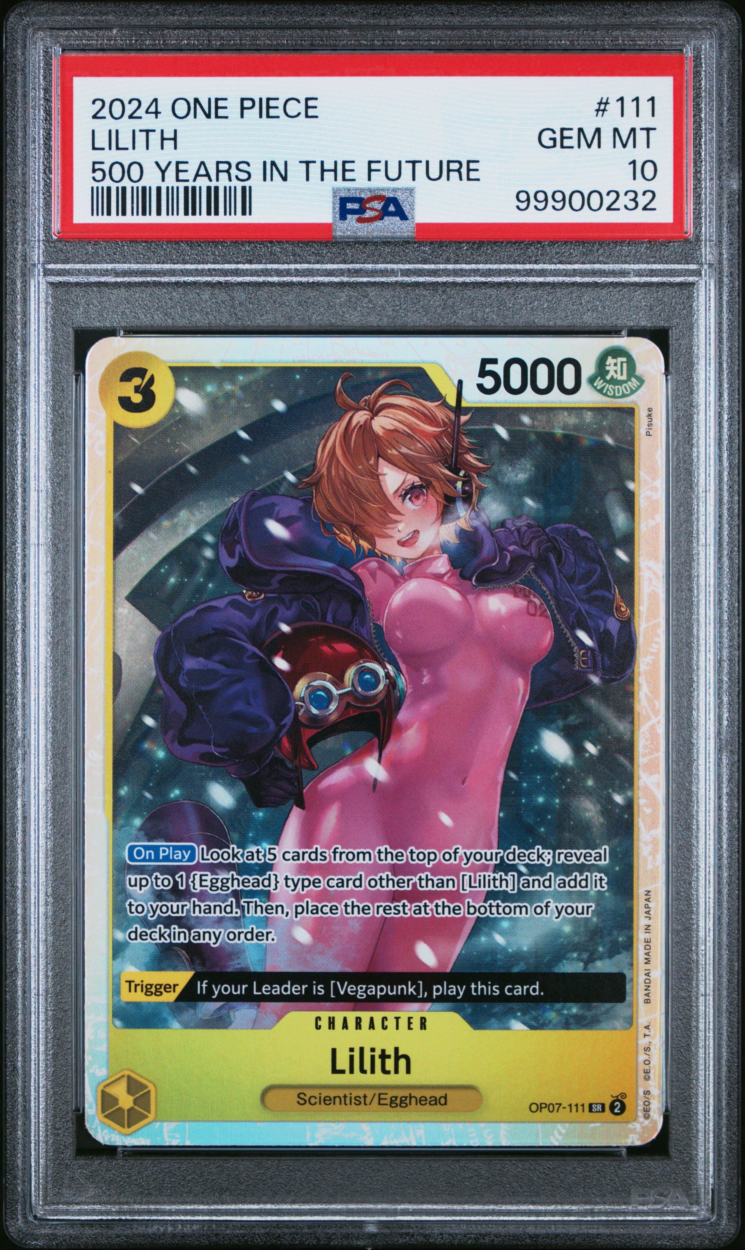 2024 One Piece Op07-500 Years In The Future 111 Lilith PSA 10