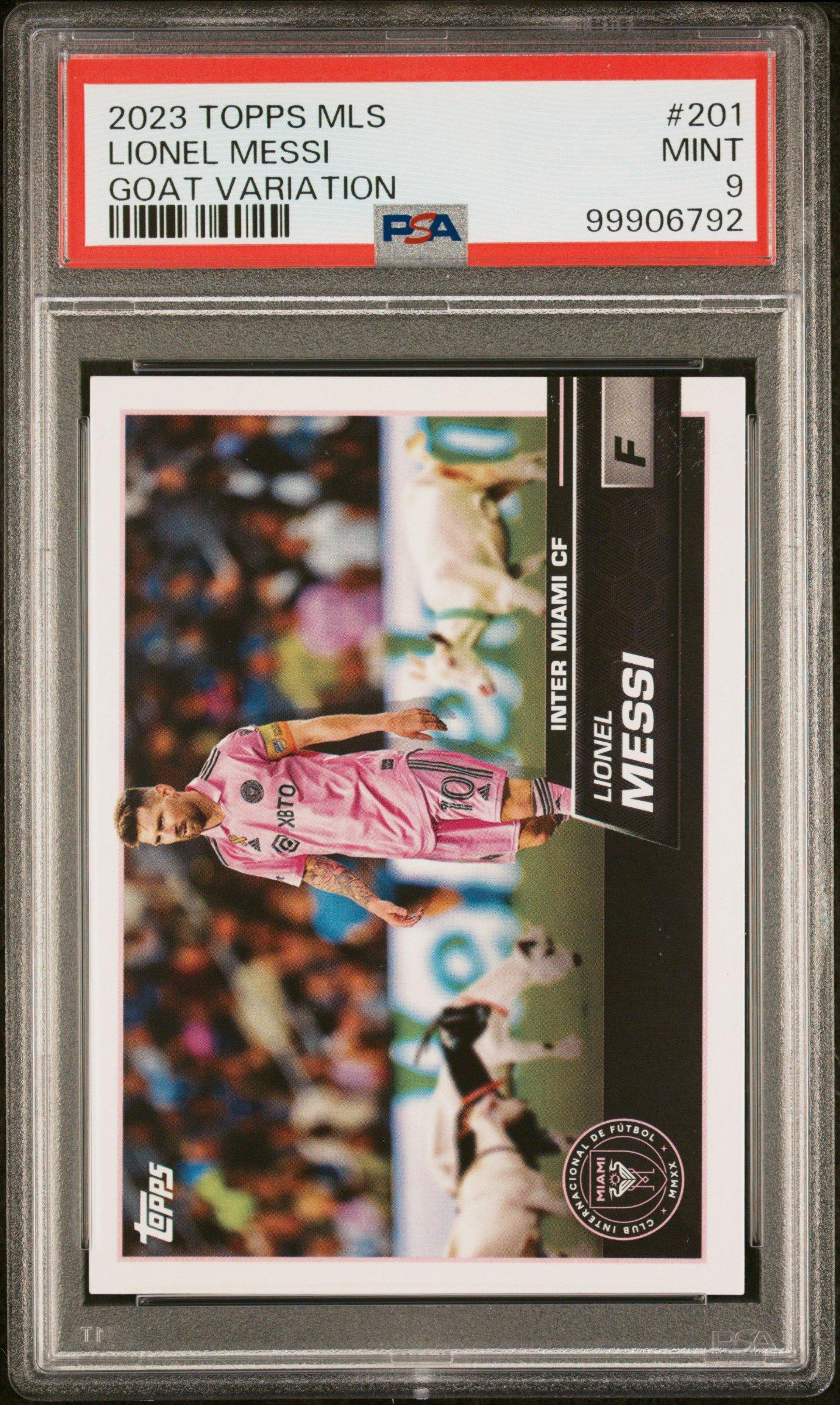2023 Topps Mls 201 Lionel Messi Goat Variation PSA 9