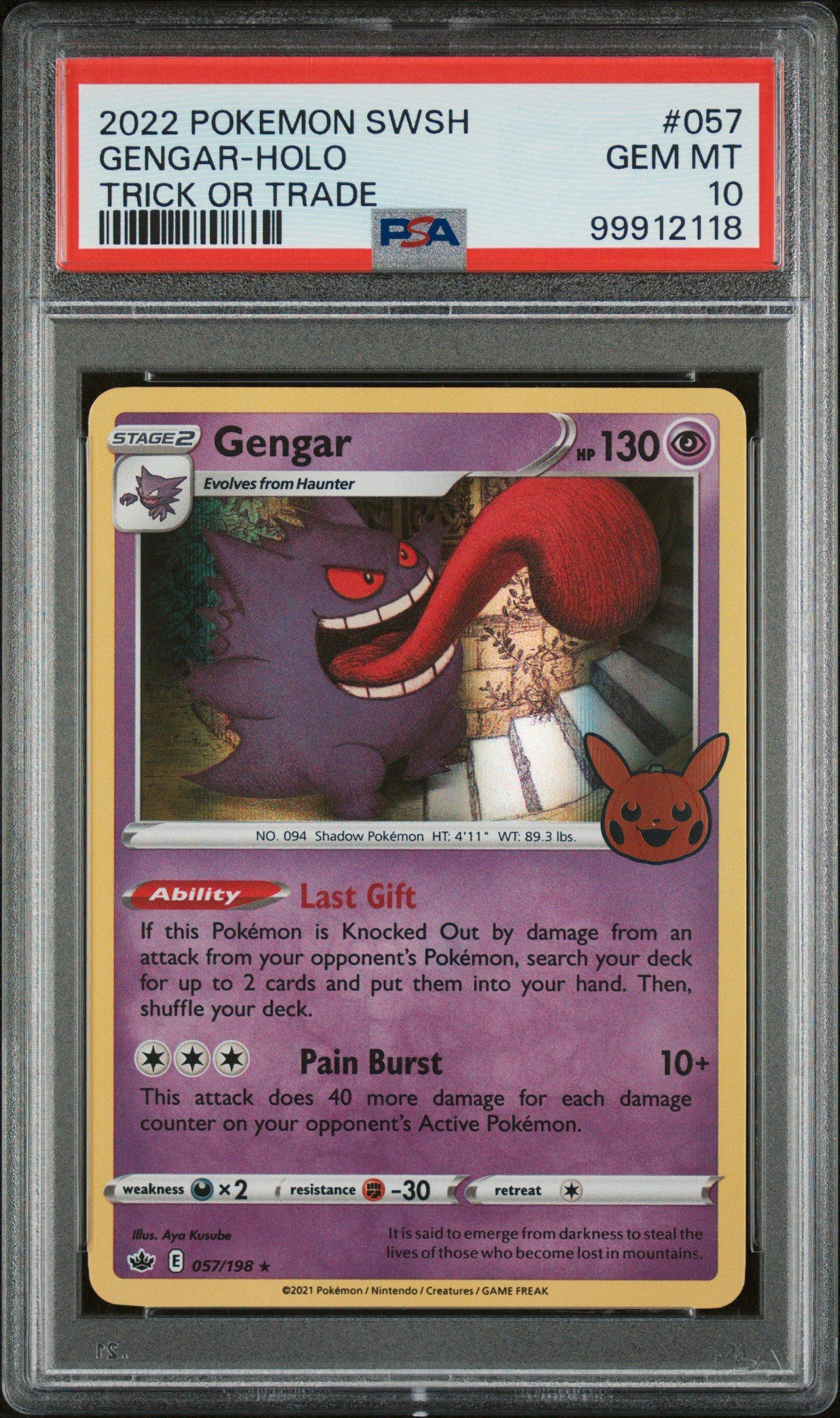 2021 Pokemon Sword & Shield Chilling Reign 057 Gengar-holo Trick