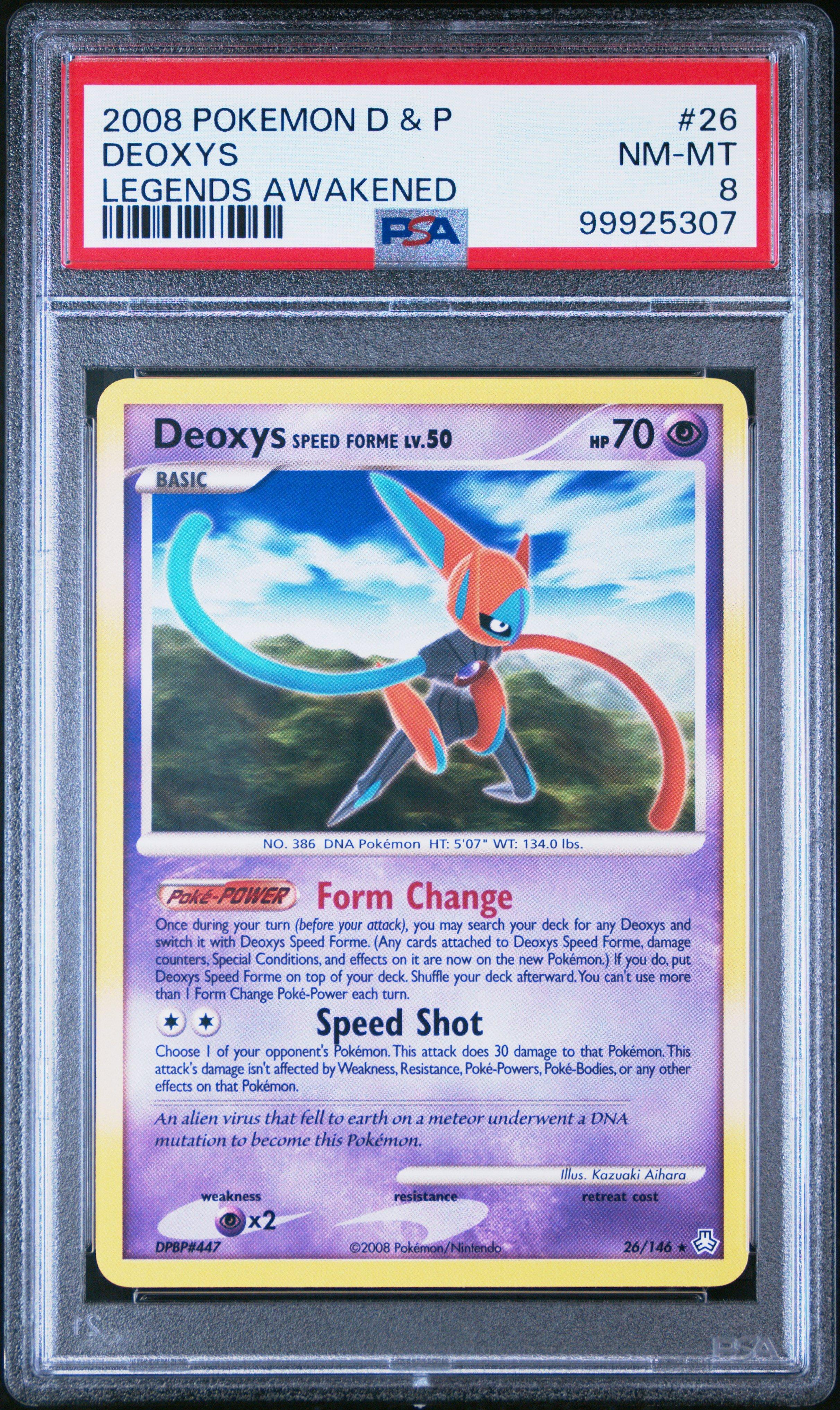2008 Pokemon Diamond & Pearl Legends Awakened 26 Deoxys PSA 8