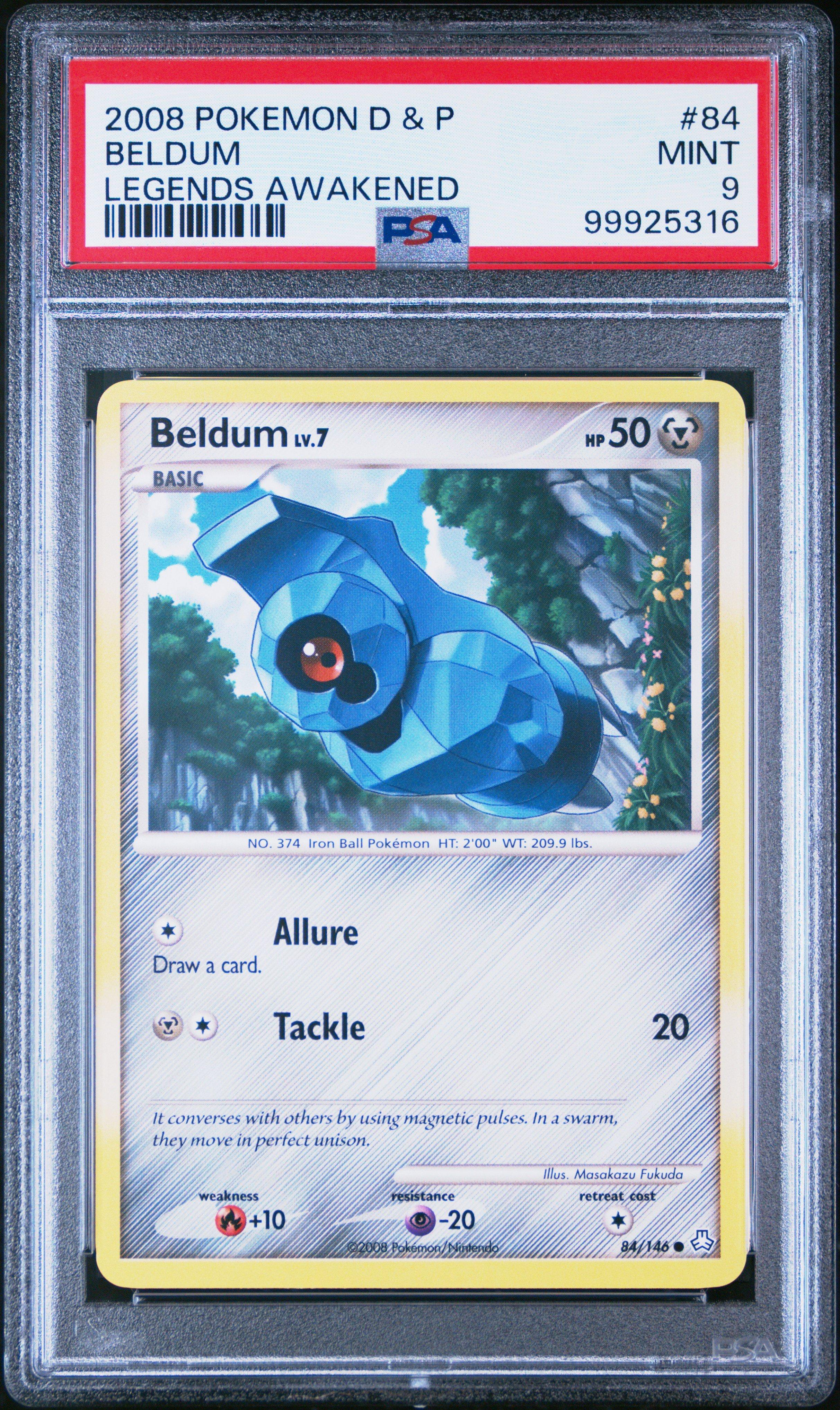 2008 Pokemon Diamond & Pearl Legends Awakened 84 Beldum PSA 9