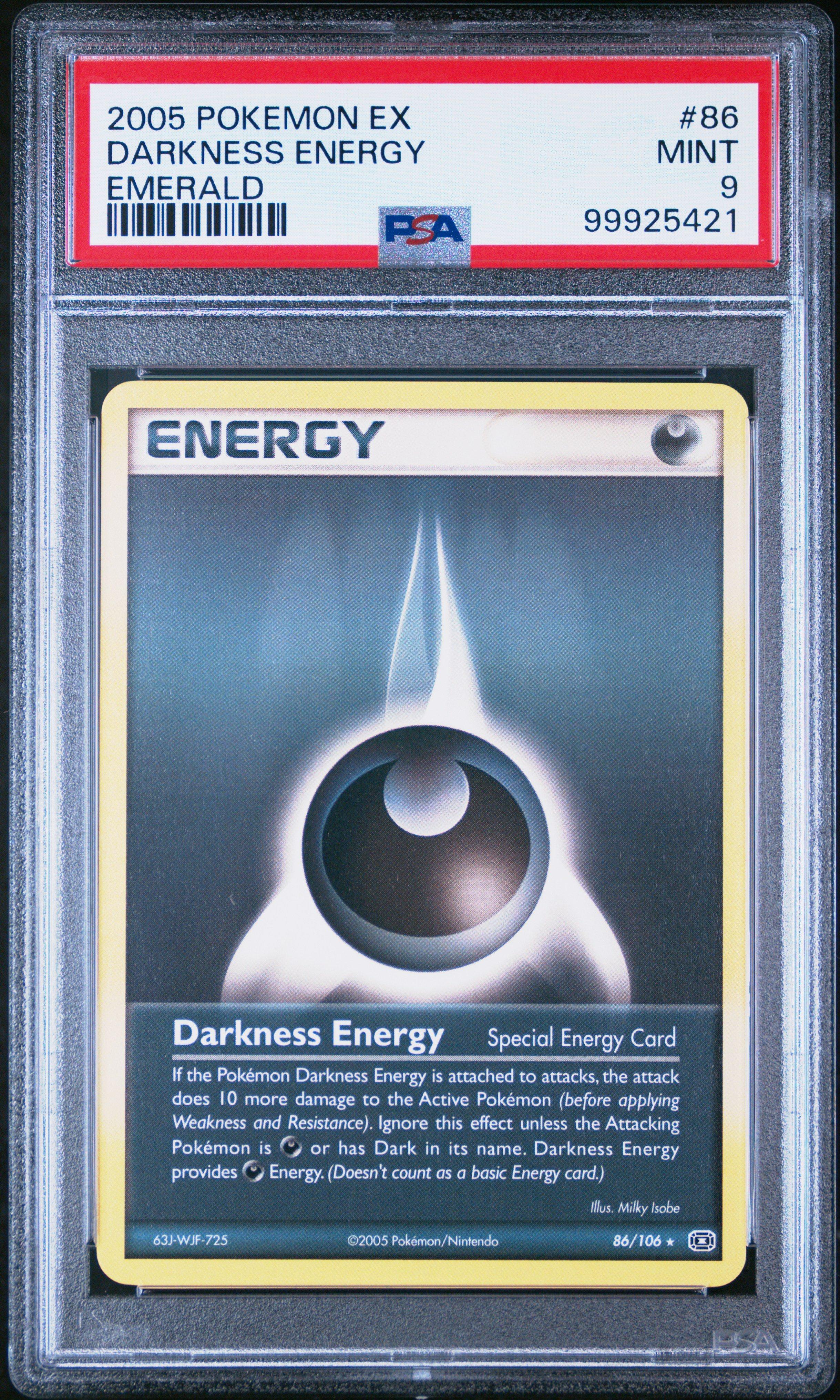2005 Pokemon Ex Emerald 86 Darkness Energy PSA 9