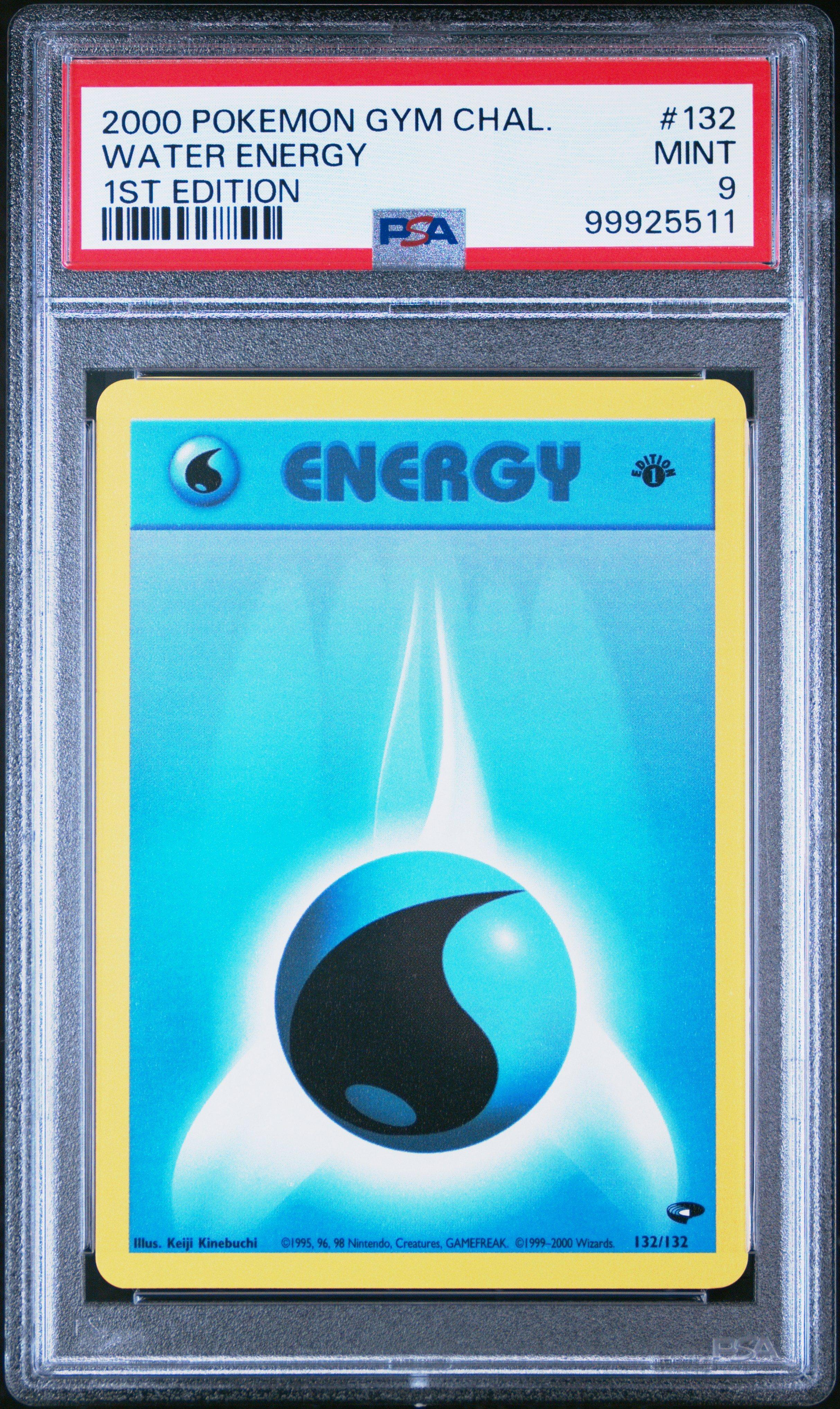 2000 Pokemon Gym Challenge 132 Water Energy 1st Edition PSA 9