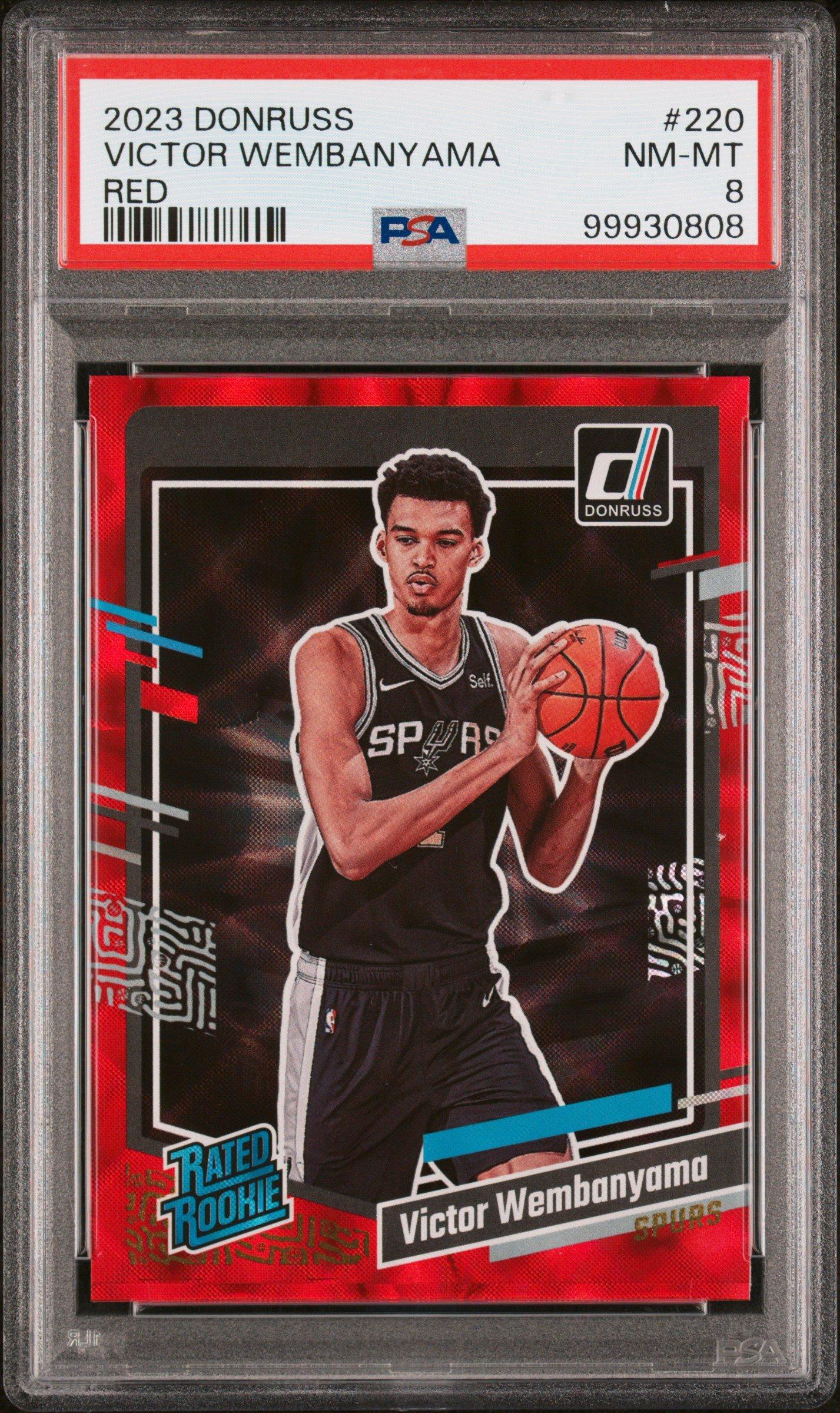 2023 Panini Donruss 220 Victor Wembanyama Red PSA 8