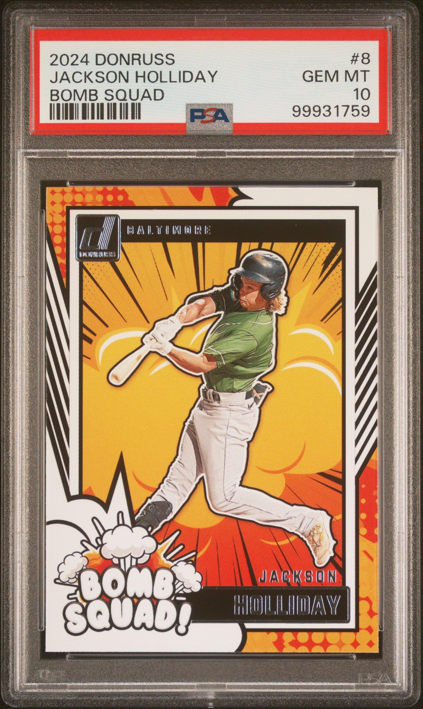 2024 Panini Donruss Bomb Squad 8 Jackson Holliday PSA 10