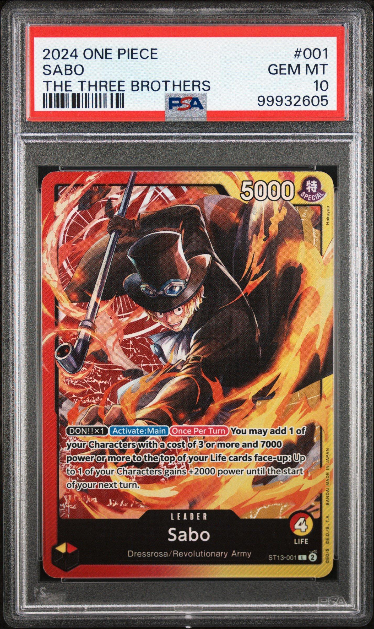2024 One Piece Ultra Deck St13-the Three Brothers 001 Sabo PSA 10